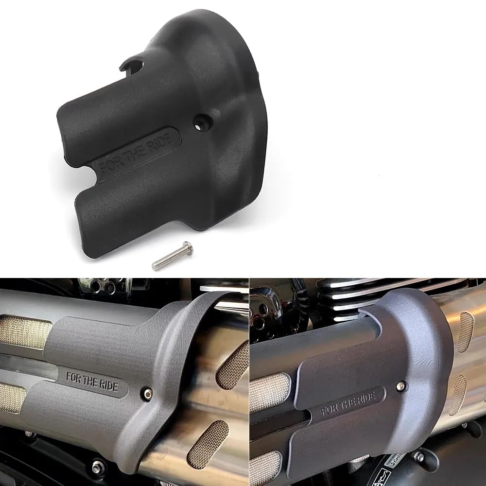 オートバイアクセサリー排気管黒プロテクターヒートシールドカバーガード火傷防止カバースクランブラースクランブラー 1200