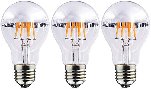 LED ィラメント白熱電球 A60 10W (100W形好いかげんに）E26口金 2700K白熱電球色 1000LM レトロエジソン シルバ 白熱電球・全道のり手合い 調光器非相応う 3個入り口・入口 電球-LED電球