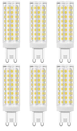 LED電球 LED電球 G9口金 セラミックス LEDランプ 60W形相当 6W 600LM 電球色 3000K 広配光タイプ 省エネ 高輝度 2年保証 6個セット 調光器非対応 (3000K-電球色)