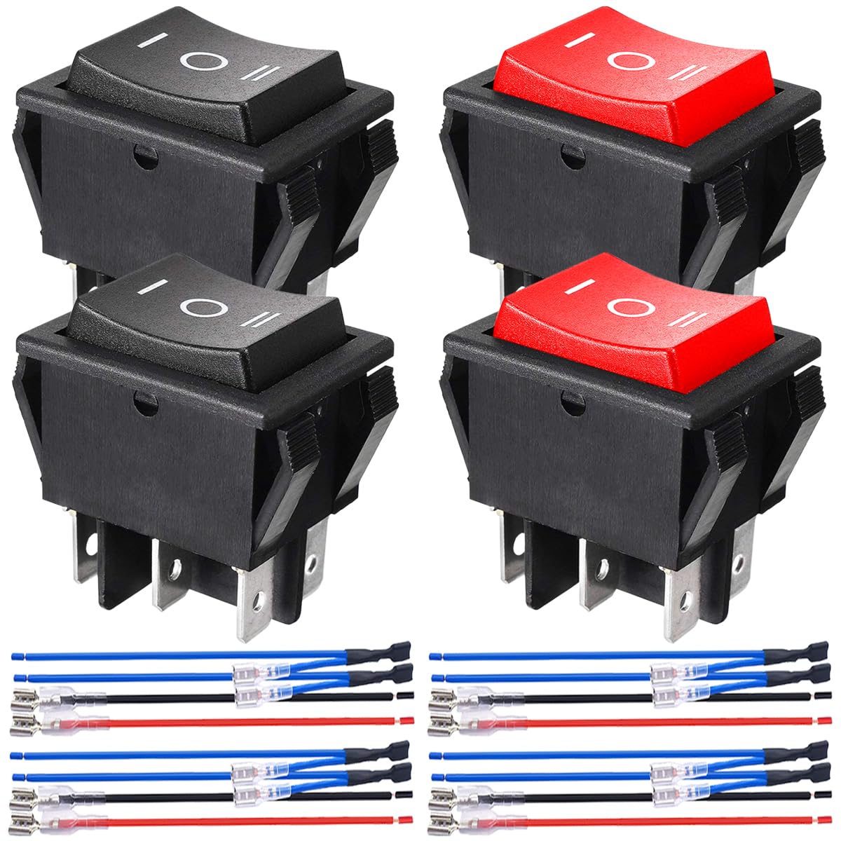 【楽天市場】4 個モーメンタリ モーター極性リバース ロッカー スイッチ DC 20A 12V DPDT 6 ピン 3 ポジション ON ...