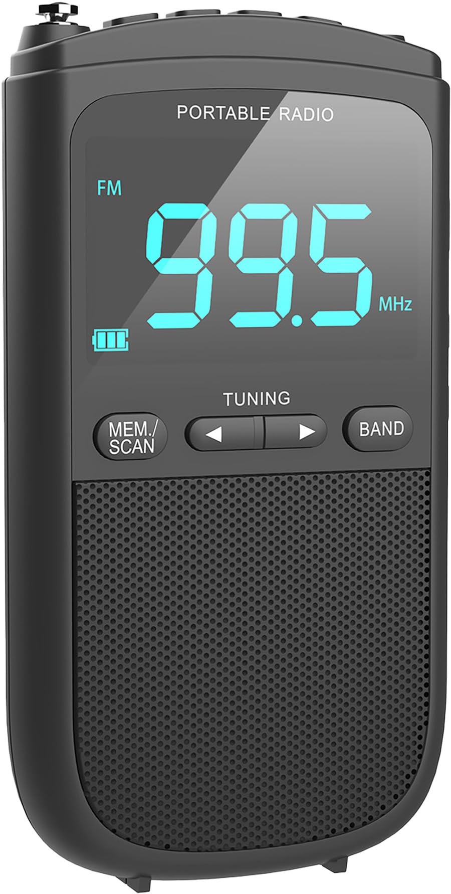 サファイア ポケットラジオ ラジオ FM AM USB充電式 おしゃれ ポータブルラジオ 携帯ラジオ ミニーラジオ 通勤ラジオ 防災ラジオ ロック機能搭載 ステレオ 小型 持ち運び 軽量 携帯 時計 アラーム スリープ (単品)｜明金万代