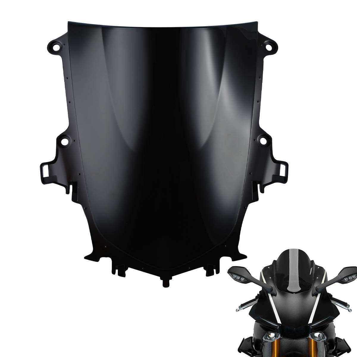 エアロダイナミック スクリーン ヤマハ YZF-R1 2015-2019 2CR 2KS BX4 対応 (ブラック)｜明金万代