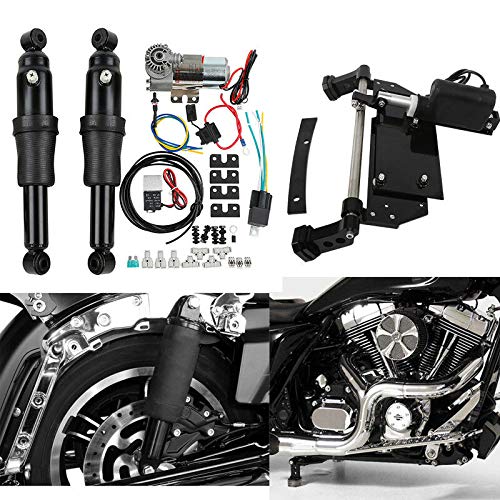 リア エアライド サスペンション + 電動 センタースタンド ハーレー ツーリング エレクトラ ストリート ツアー グライド 2009-2016 バガースタイル 対応