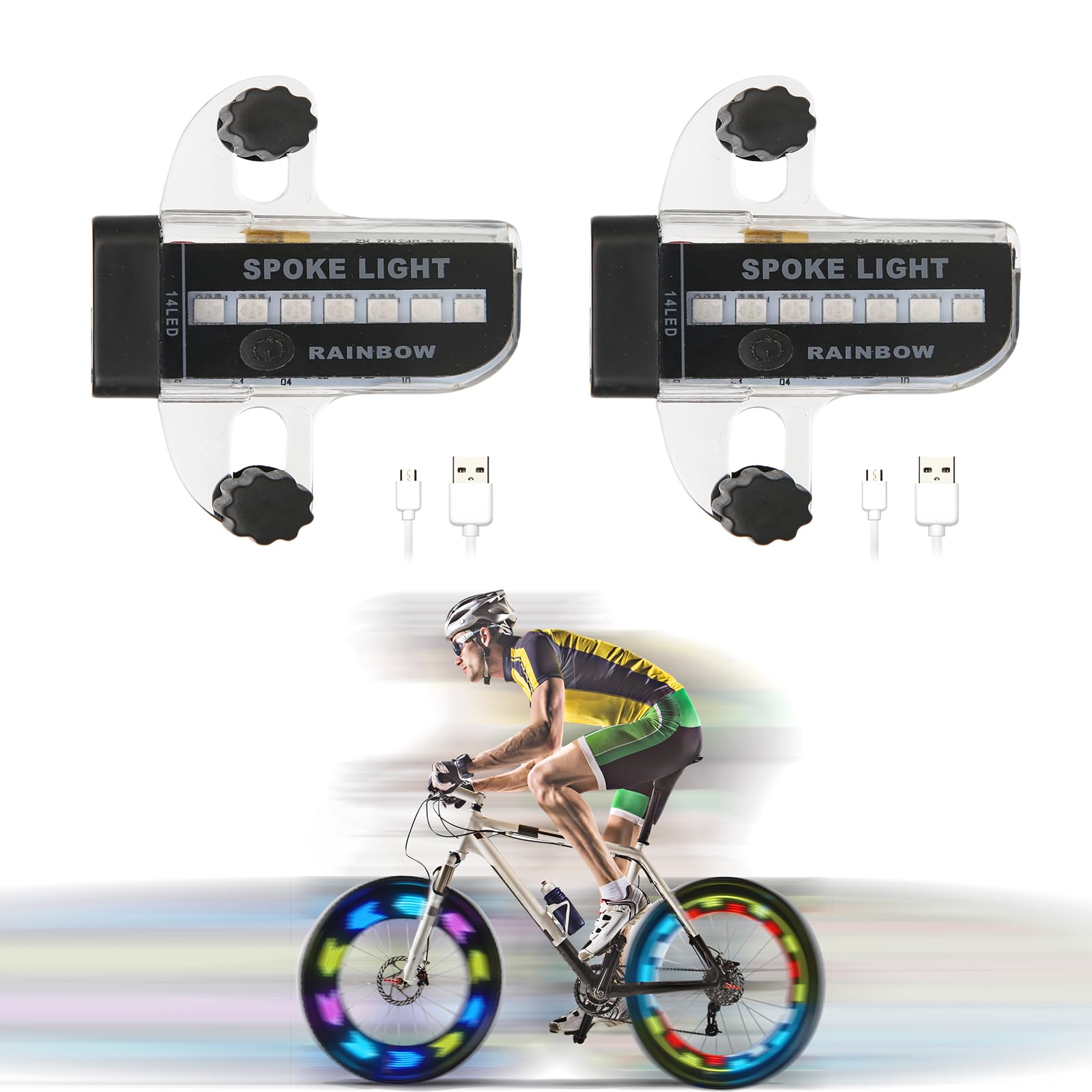 自転車 monkeyLight 夜間走行にイルミネーション 自転車ホイール用LEDライト『MONKEY