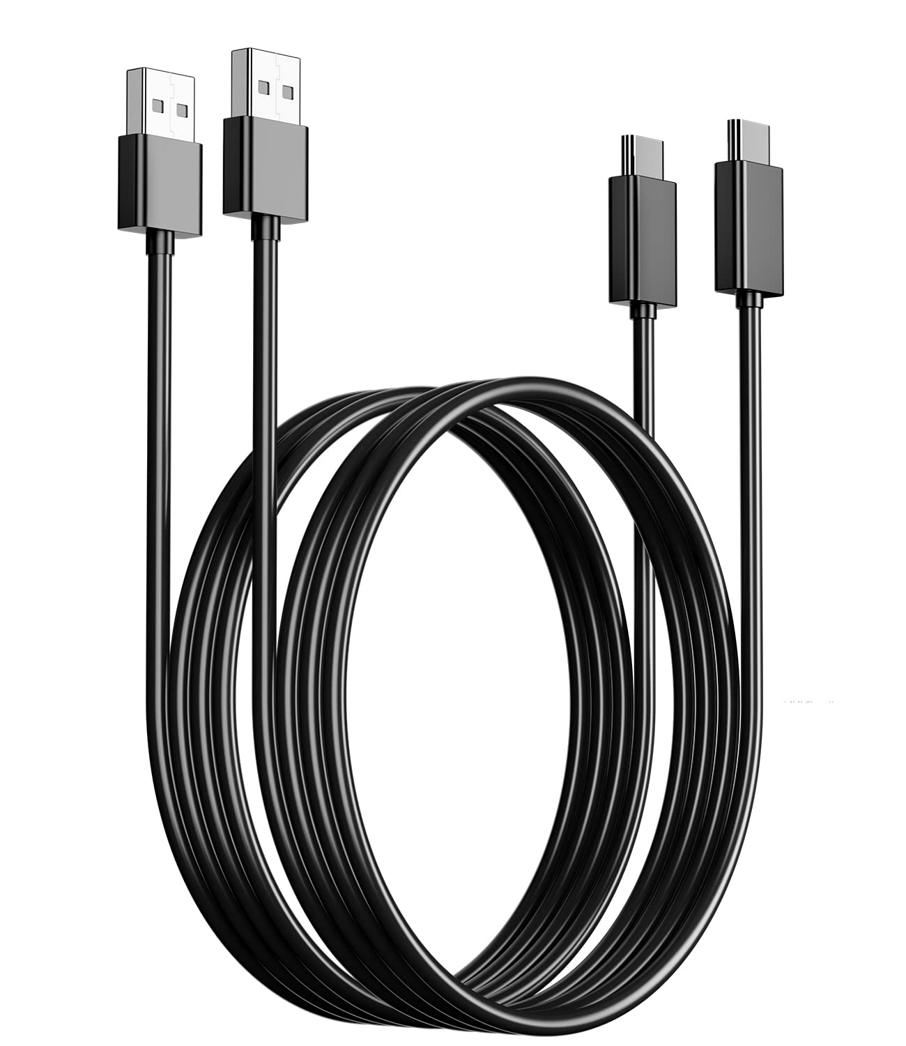 USB C 充電ケーブル PS5コントローラー対応 2本パック 6.6フィート 急速充電 USB Type C 充電ケーブル PlayStation 5 PS5 Dual Sense Xbox Series X/Series S コントローラー対応