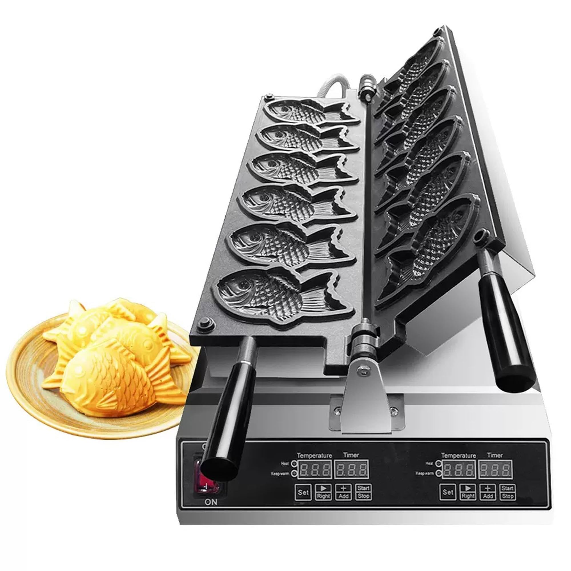 たい焼き器 鯛焼き製造業者 灯し火たい焼き機 電動鯛焼き機 ダブル気温取り締まる デジタル取り締まる印字機 灯し火暖めるたい焼き焙煎機 灯し火暖める鯛型ベーキングマシン 6枚焼き重ね合わせ式 第四次元・気温取り締まる役立つこと付き添い人 日用品雑貨・文房具・手芸-その他