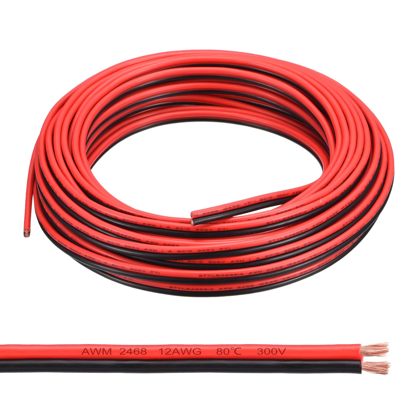 T電話線有線テレビ 12AWG 15 M 2468 電話線 PVC吊りひも 銅 レッドブラックケーブル LEDストリップショー照明ランプともし火用 その他-日用品雑貨・文房具・手芸