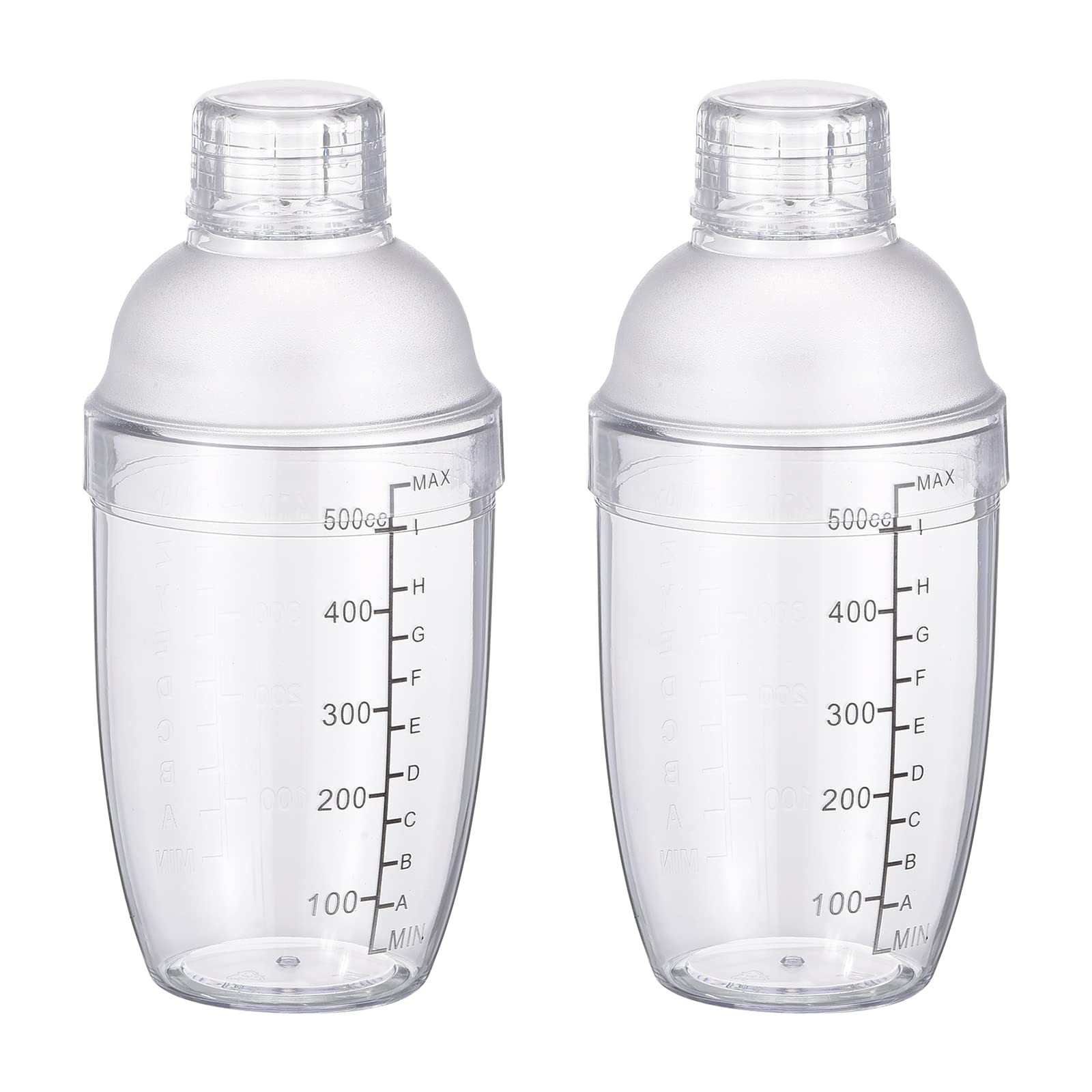 T 可塑性物質製カクテルシェーカー仕掛ける 500ml ハンドドリンクミキサー ボバティーシェイカーカップ 規模付き添い人 バーツールセット 赤ちょうちん寄り合い 身寄り用 澄み切った 2個 日用品雑貨・文房具・手芸-その他