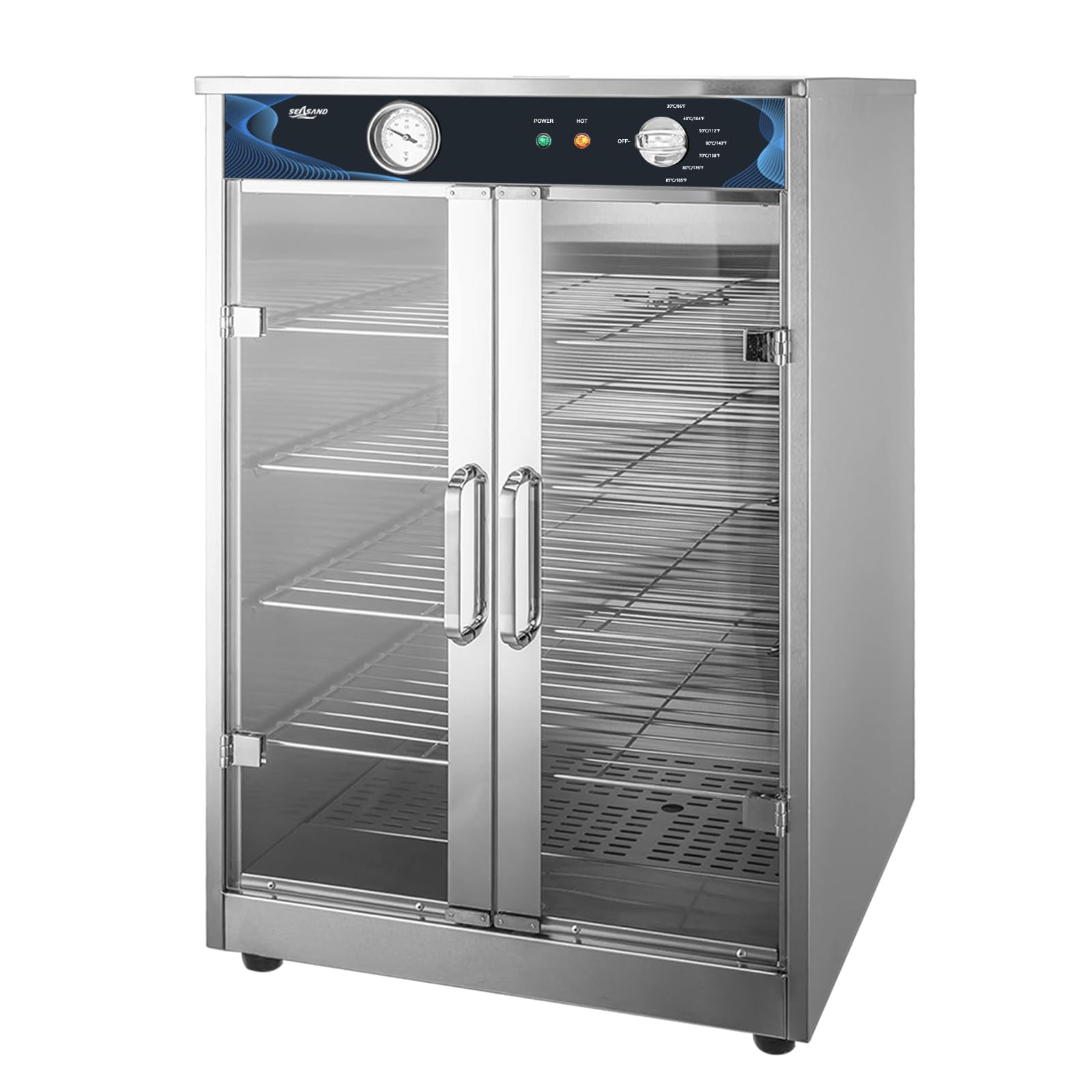 ホットショーケース 業務用 30~85℃保温 電気 フードケース 温蔵 温度調整可能