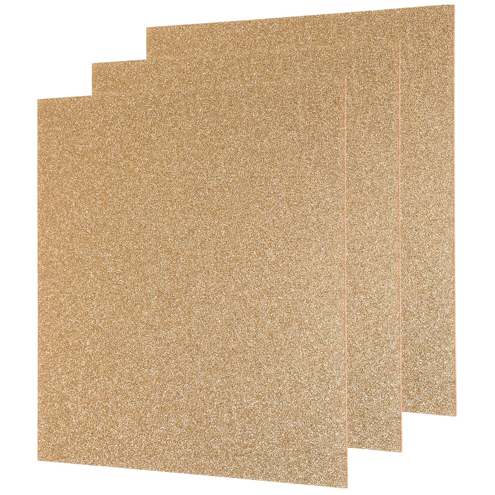T 3枚入り茶色グリッターアクリルシート1/8"厚さ12"&times;12"光沢のあるPMMA蛍光プラスチックシート押出し透明空白DIYアートクラフトレー ザーカット＆彫刻｜明金万代