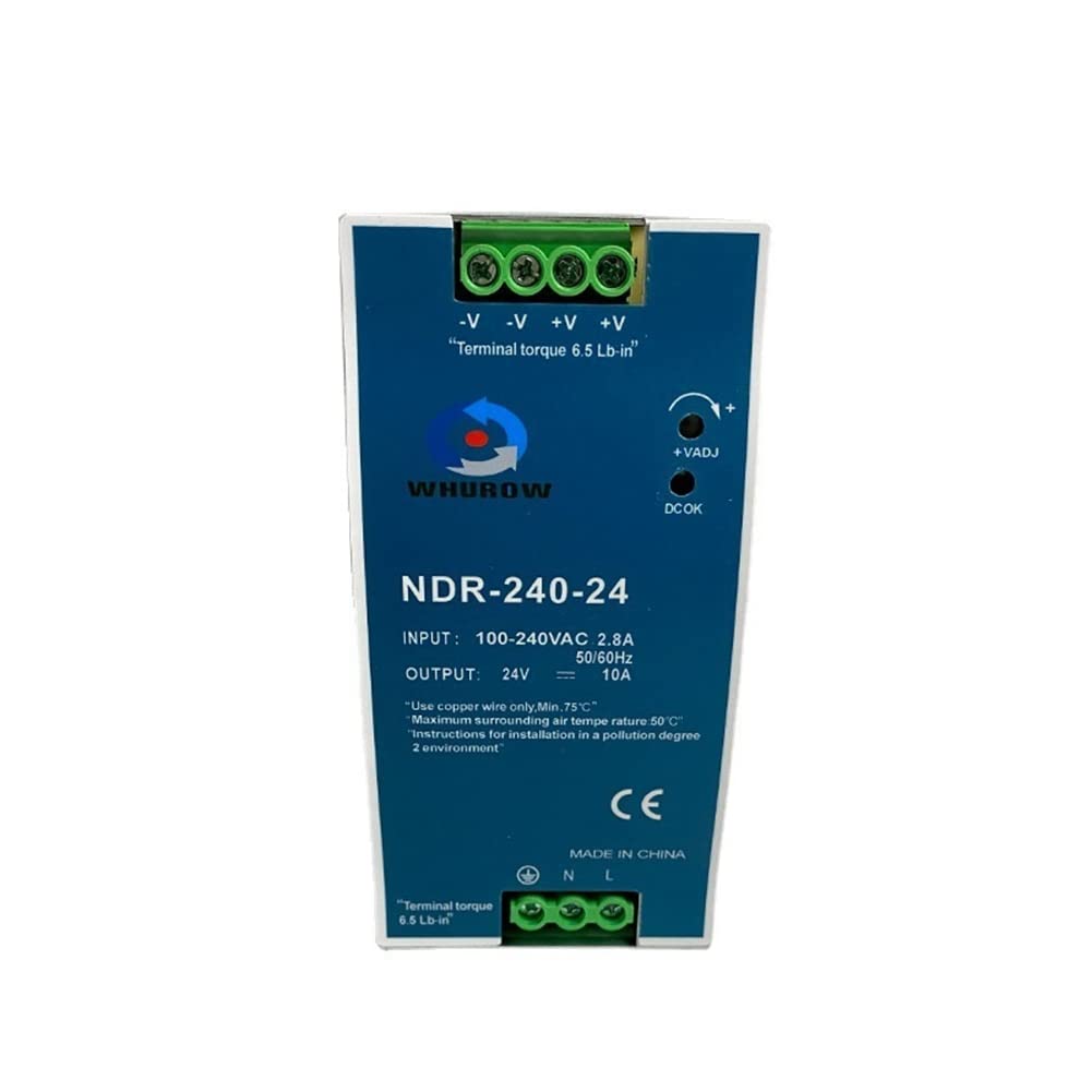 NDR-240-24 DIN レール マウント 24V 10A 産業用制御ドライブ電気キャビネット スイッチ電源用｜明金万代