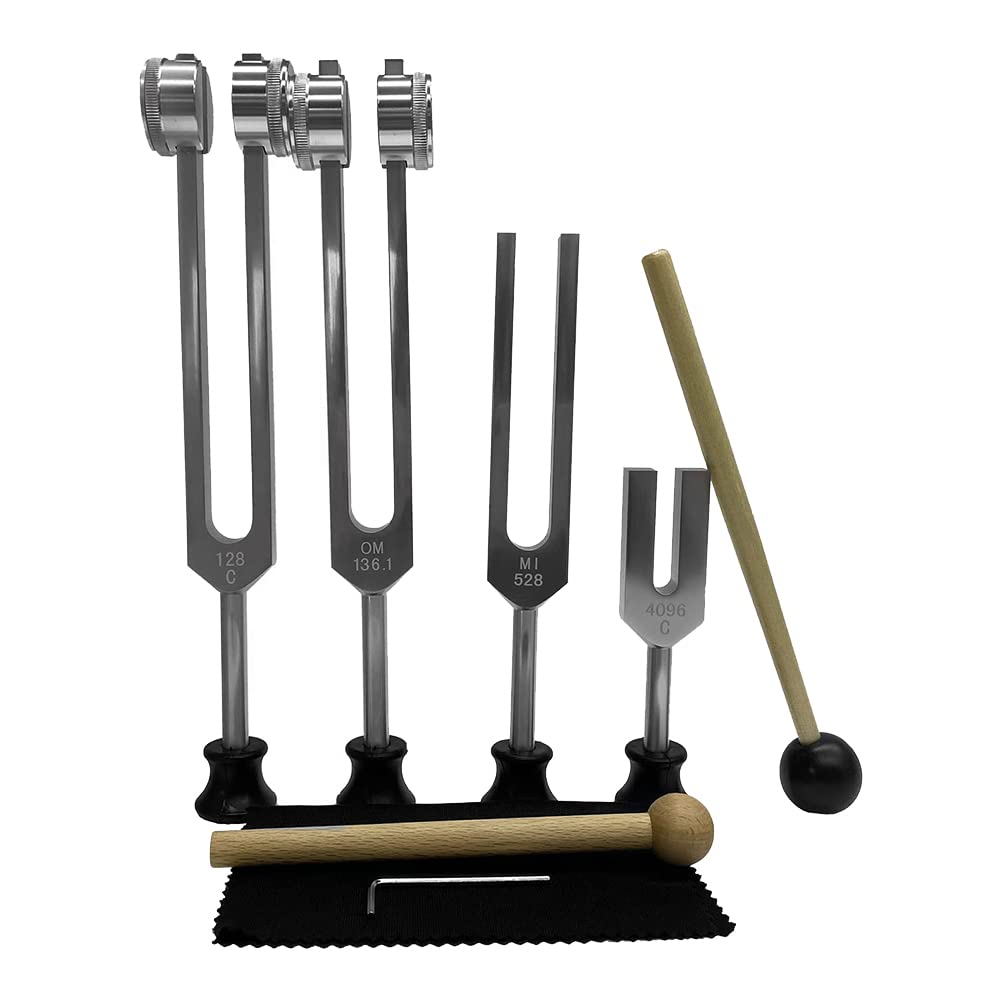 楽天市場】4点音叉セット(4096C、MI528、128C、136.1) ソルフェジオ用