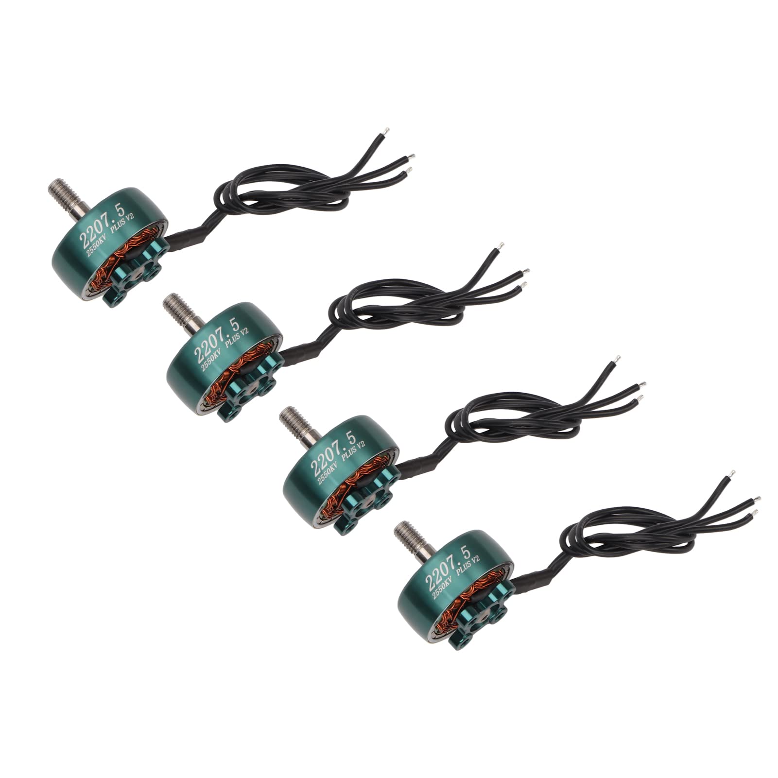 RC ブラシレスモーター、ブラシレスモーター銅コイル 4 セットRGB LED ライト、レーシング UAV (2550KV)