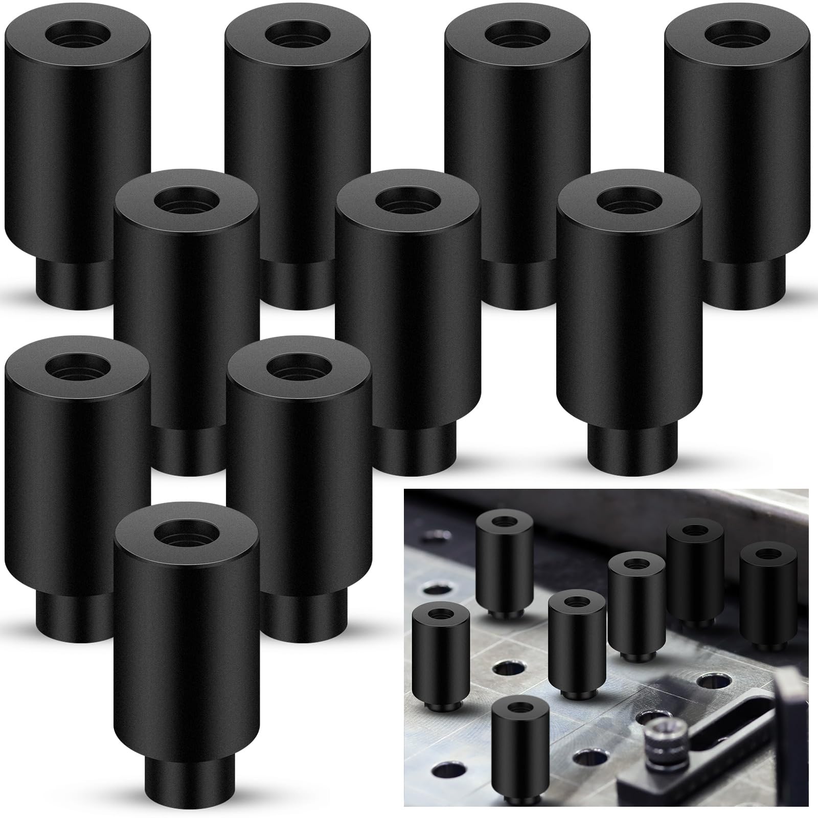 10個 5/8インチ x 1インチ x 1.5インチ 溶接テーブルフィクスチャピン 溶接テーブルクランプ ストップアライメント スクエア クイックセットアップ 溶接テーブルアクセサリー｜明金万代