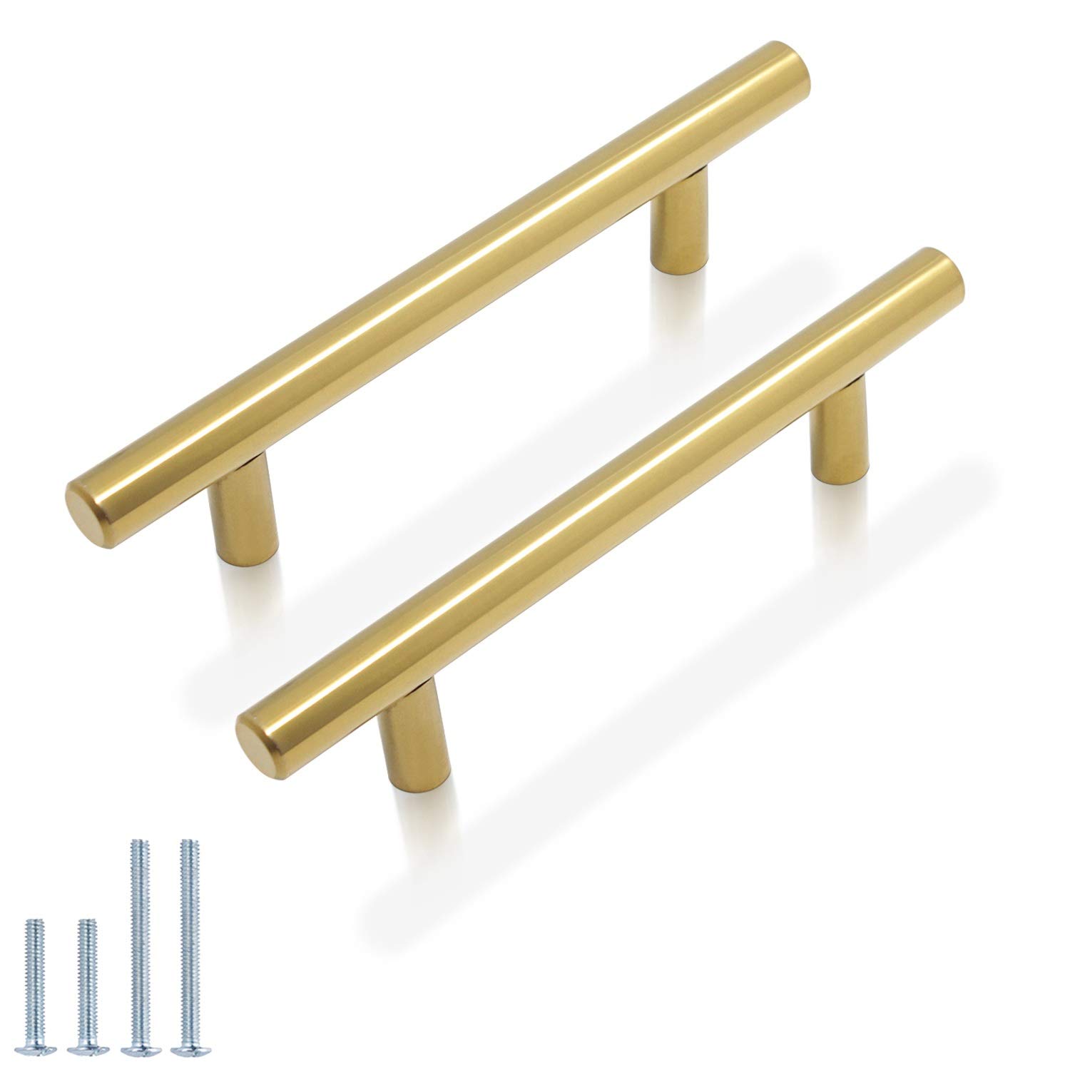 真鍮ブラシハンドルのモダンキッチンキャビネット1 / 2 "直径Tバーハンドル家具ドアプルまたは引き出しPulls Tバーハンドル家具ドアプルまたは引き出し|明金万代