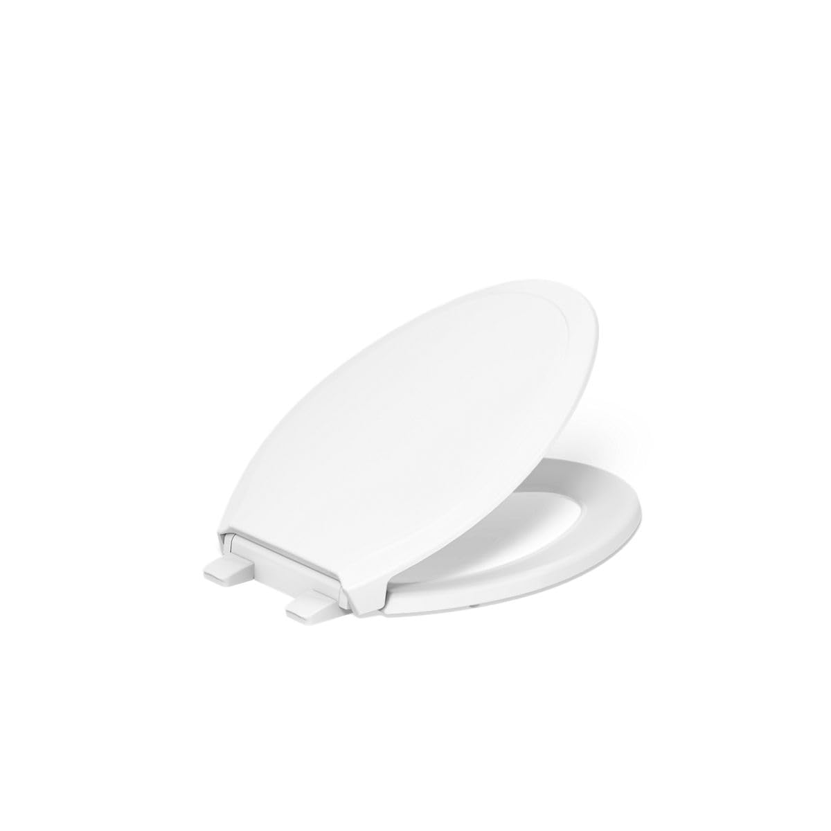 ラトレッジ ReadyLatch 細長い便座、静かに閉じる蓋とシート、カウントシート、グリップタイトバンパーと取り付け金具、ホワイト|明金万代