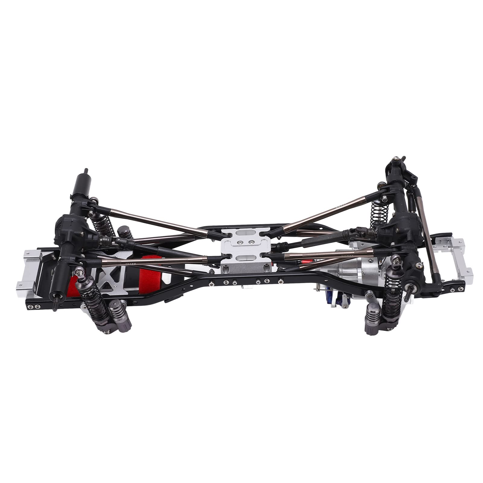 RCシャーシ、RCフレーム313mmデュアルスピードハイおよびローホイールベースフレームキット)1/10 SCX10 90046用) 銀｜明金万代