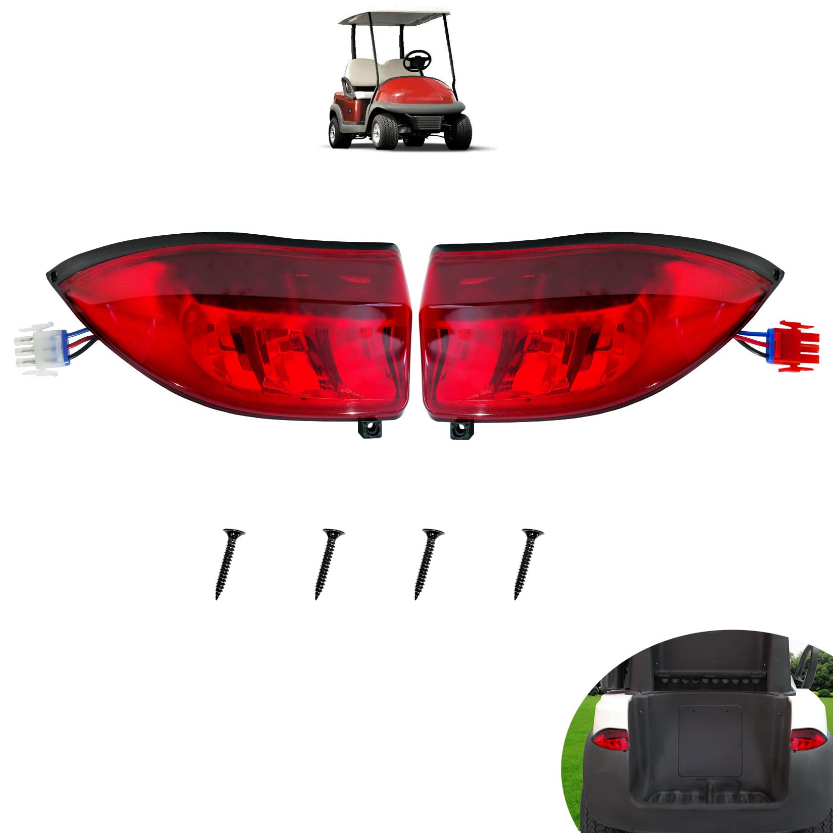 運転引きあげる ゴルフ手押し車 LED テールランプ 野球クラブ鉄道車両 Precedent 2004年以後 Tempo 2018年以後模範例取り替えっこ用 12V 3導線 リアライトキット その他-日用品雑貨・文房具・手芸
