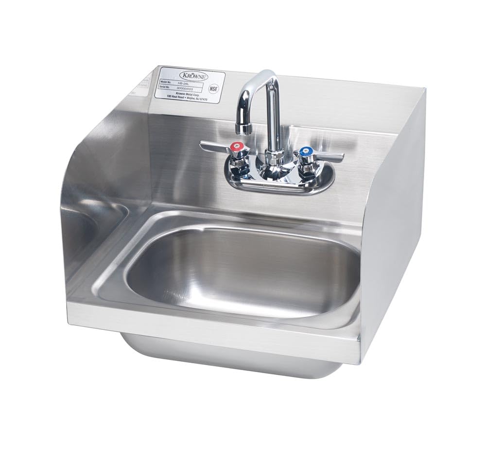 16 \" Handシンクwith Side Splashes標準尺度、hs-26l"