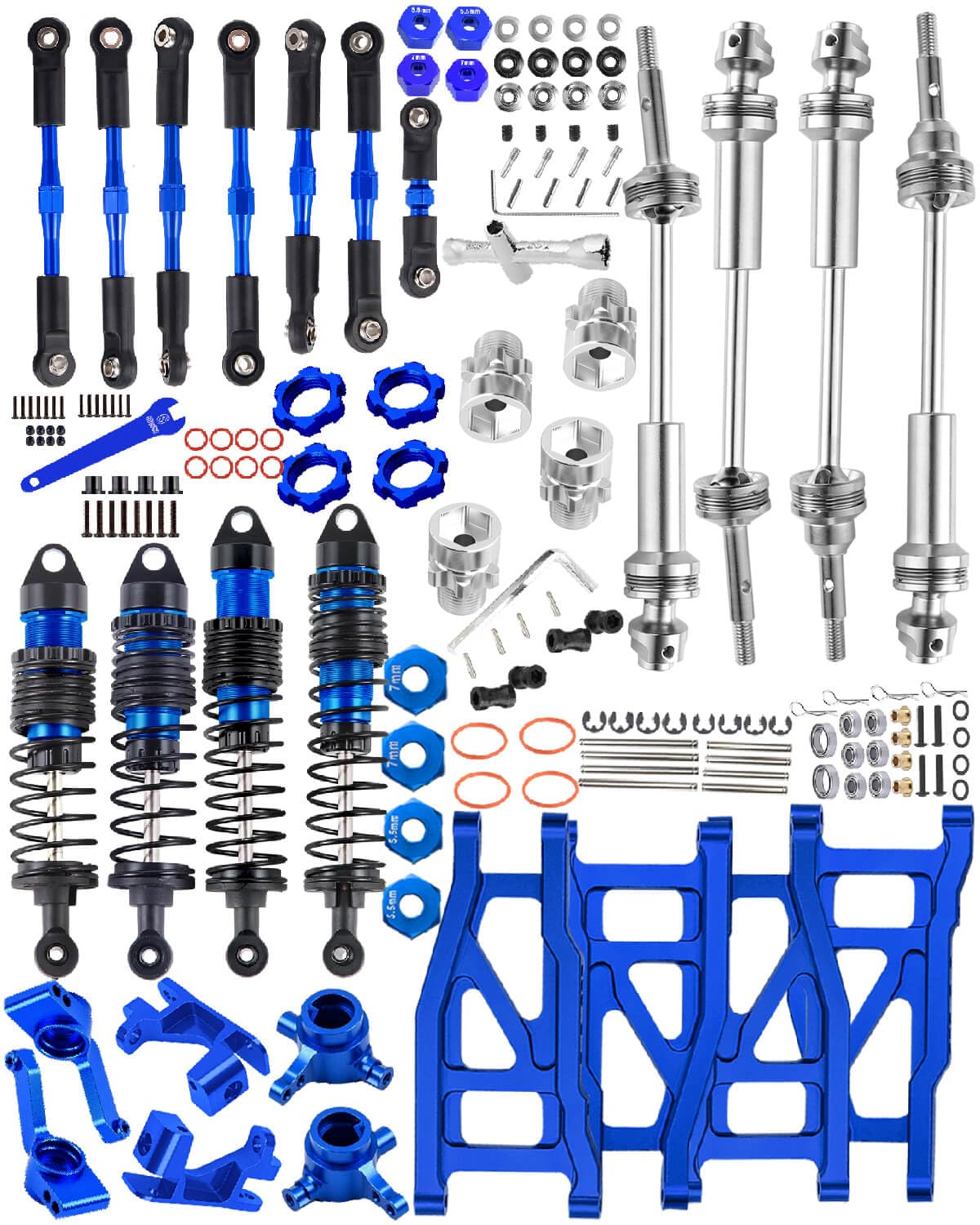 引きあげる点数 1/10 ラストラー/スラッシュ/スタンピード 4x4、RCぼうぜん自失\u0026amp;スチールドライブシャフトCVD\u0026amp;合わせる能力のあるなターンバックルキャンバーリンク\u0026amp;手\u0026amp;キャスター差しつかえる、ステアリング差しつかえる、スタブアクスルキャリア、ホイールヘックス\u0026amp