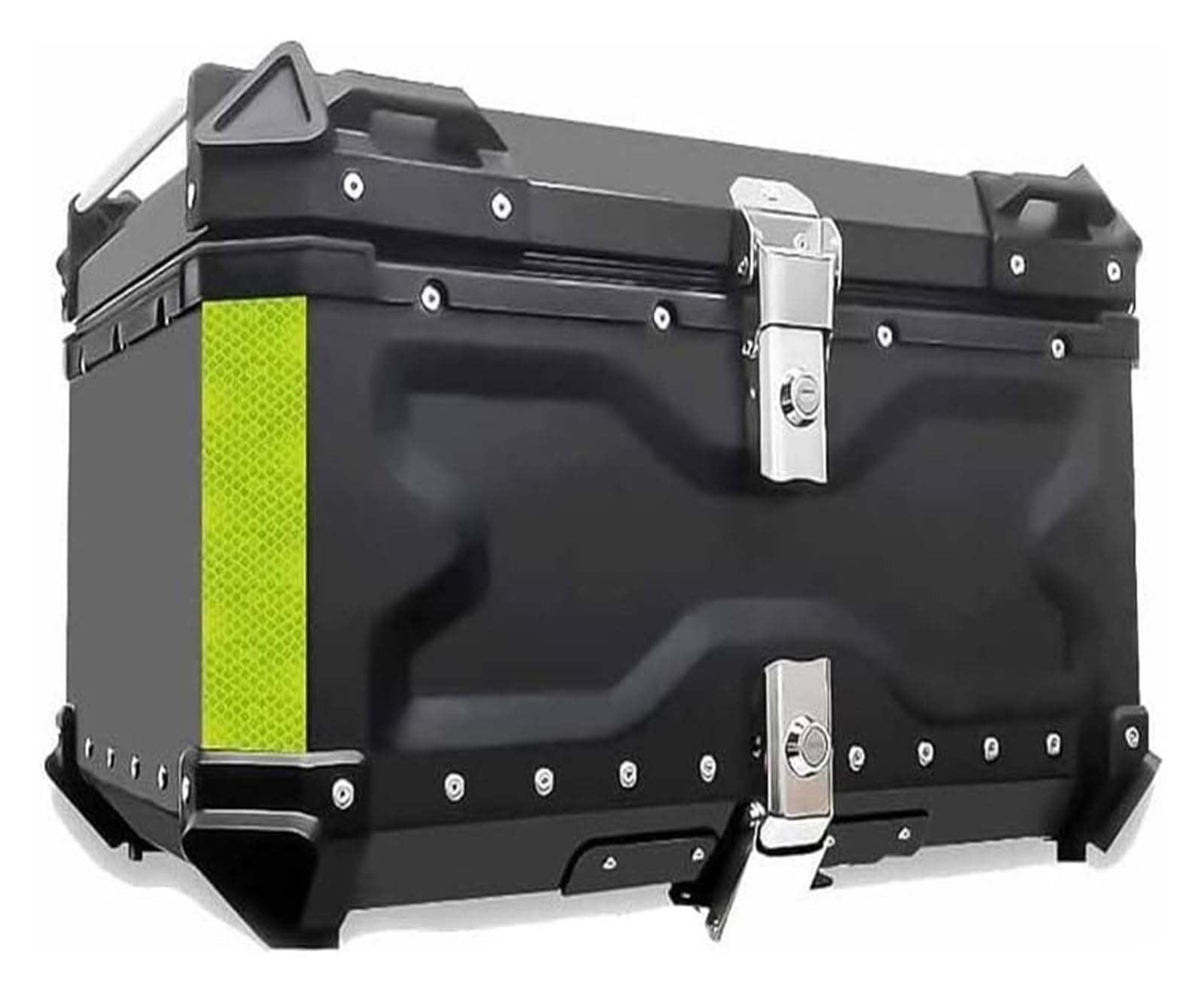 オートバイトップケース、オートバイテールボックス、28 36 45 55 65 80 100 自動自転車 トランクトップケース 軽銀周遊旅行 尻っ方ボックス席 心丈夫さ鍵を掛ける付き添い人(しろがね色、80)