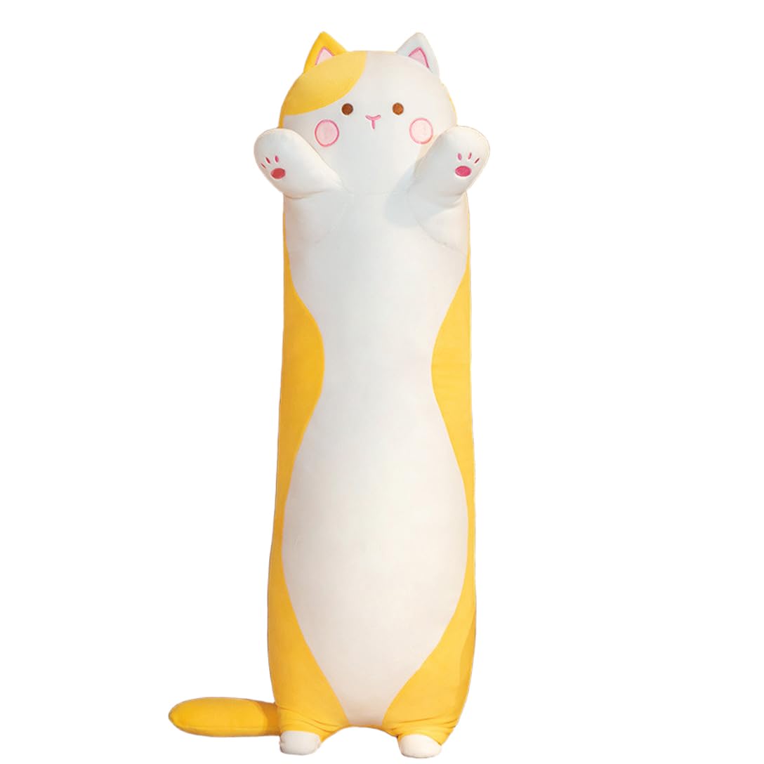 ぬいぐるみ ネコ だき枕 可愛い 動物 添い寝まくら フワフワ おもちゃ 萌えグッズ 肌触りよい 洗える 癒し系 お年寄りへ 子供 大人 記念日 誕生日 お祝い クリスマス ハロウィン プレゼント インテリア飾り 110cm|明金万代