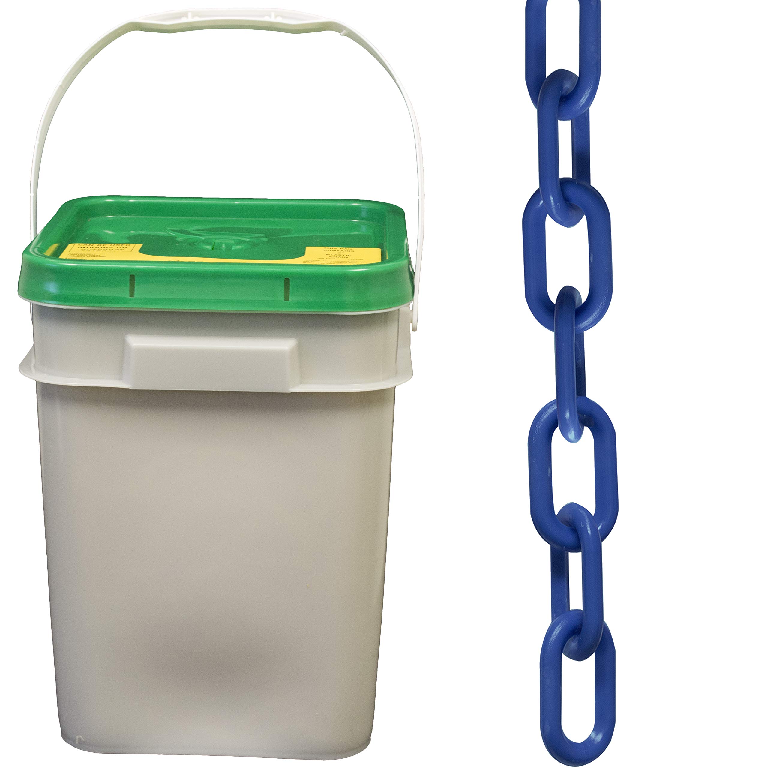 プラスチックバリアチェーン 1.5in 300フート ペール缶入り口・入口 青色