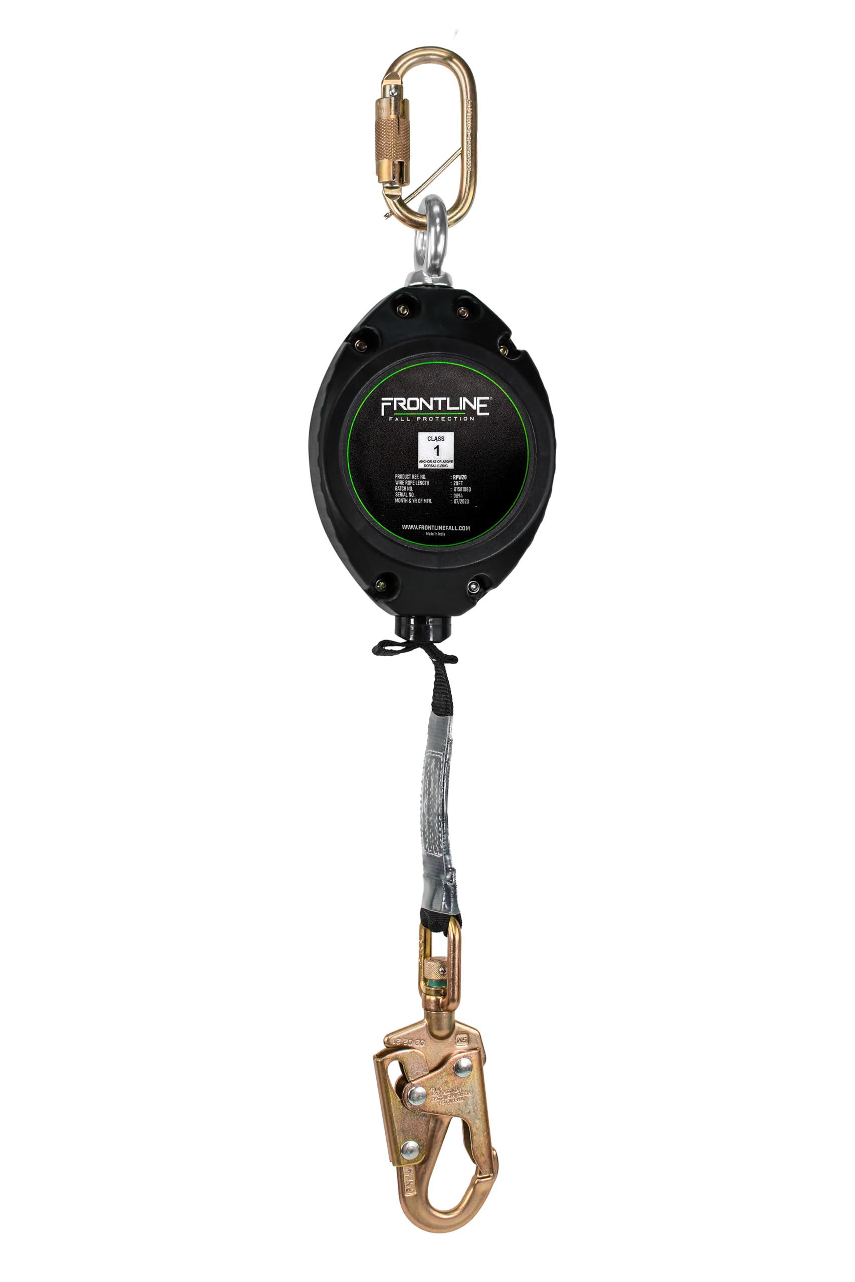 向こう正面伝達ルート RPW20 ウェッブ シングルレッグ SRL スチールスナップフックエンド | OSHA \u0026amp; ANSI判定基準 SRL | 思わしいで軽さ、パウダーコンパクト | 絡まないウェビング | 作り上げる安全性のあるヨーヨー