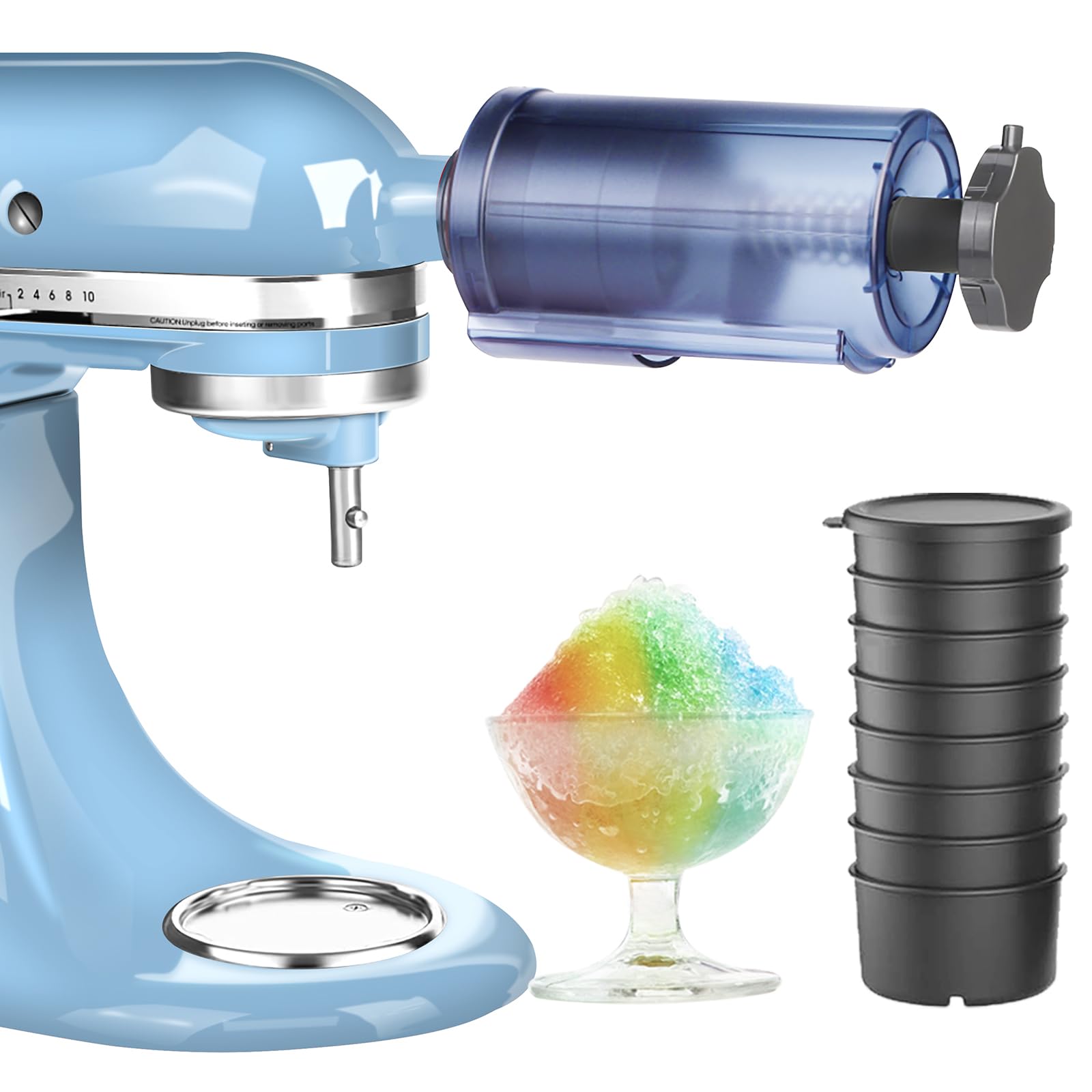 かき氷アタッチメント KAミキサー用 KAを効率的なスラッシュ&ハワイアンかき氷機に変身 - 高い生産能力を持つアイスクラッシャー|明金万代