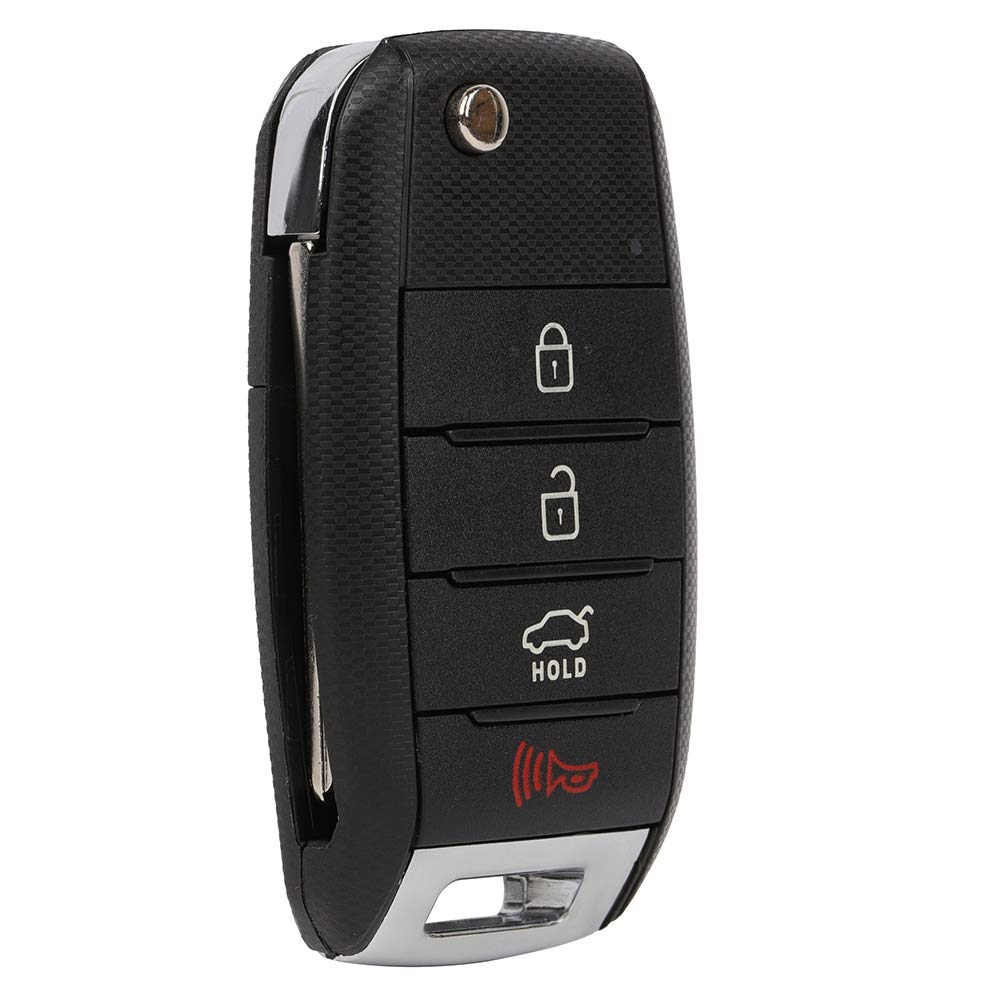 車用キーフォブ キーレスエントリーリモート交換用 14-15 Kia for Optima (FCC NYODD4TX1306-TFL) 4ボタン 1パッド