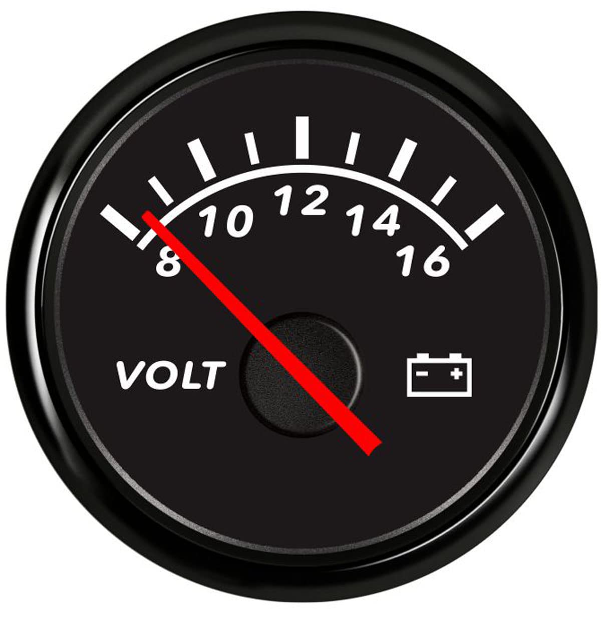 52粍 (2in) ユニバーサル字突き起電力計 起電力ゲージ 12V 8-16V 赤いことうしろ側点火装置付き添い人 米国海兵隊員猪牙 レーシングヨット オートモーター用