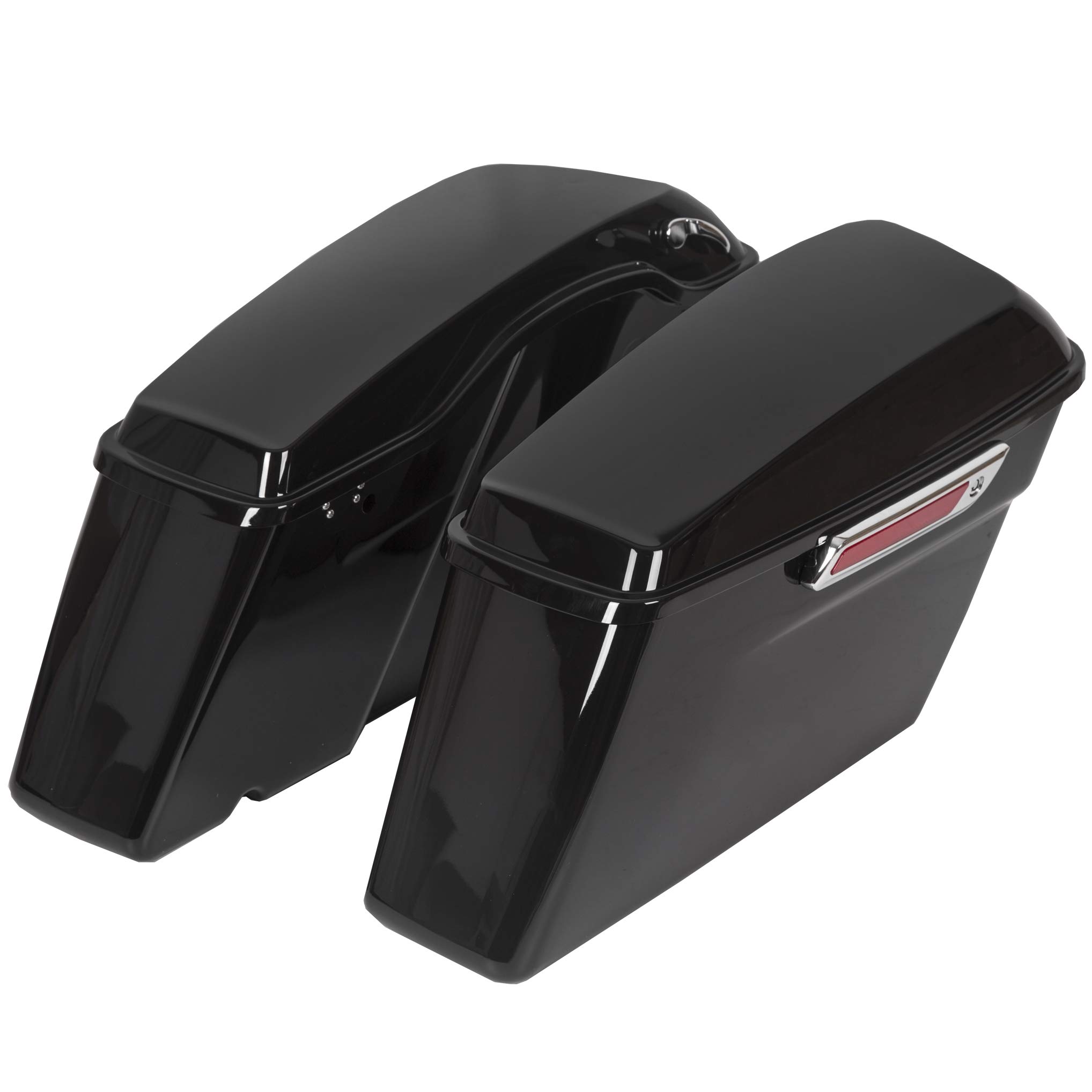 ハードサドルバッグ ブート 蓋付き添い人 ラッチ手がかり付き添い人 Harley 1993-2013 Davidson Road King Glide Softail 全てのツーリング模範例に相応う
