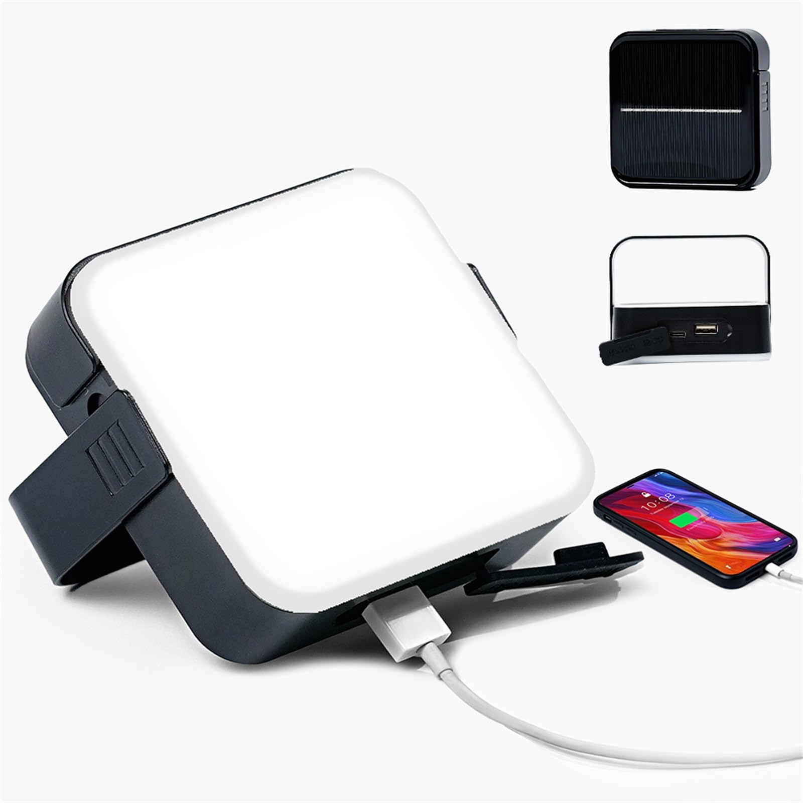 ソーラーキャンプランタン 充電式 -1000LM 8000mAh バッテリー駆動テントライト IP65防水ポータブルLED懐中電灯 緊急時/ハイキング/キャンプの必需品