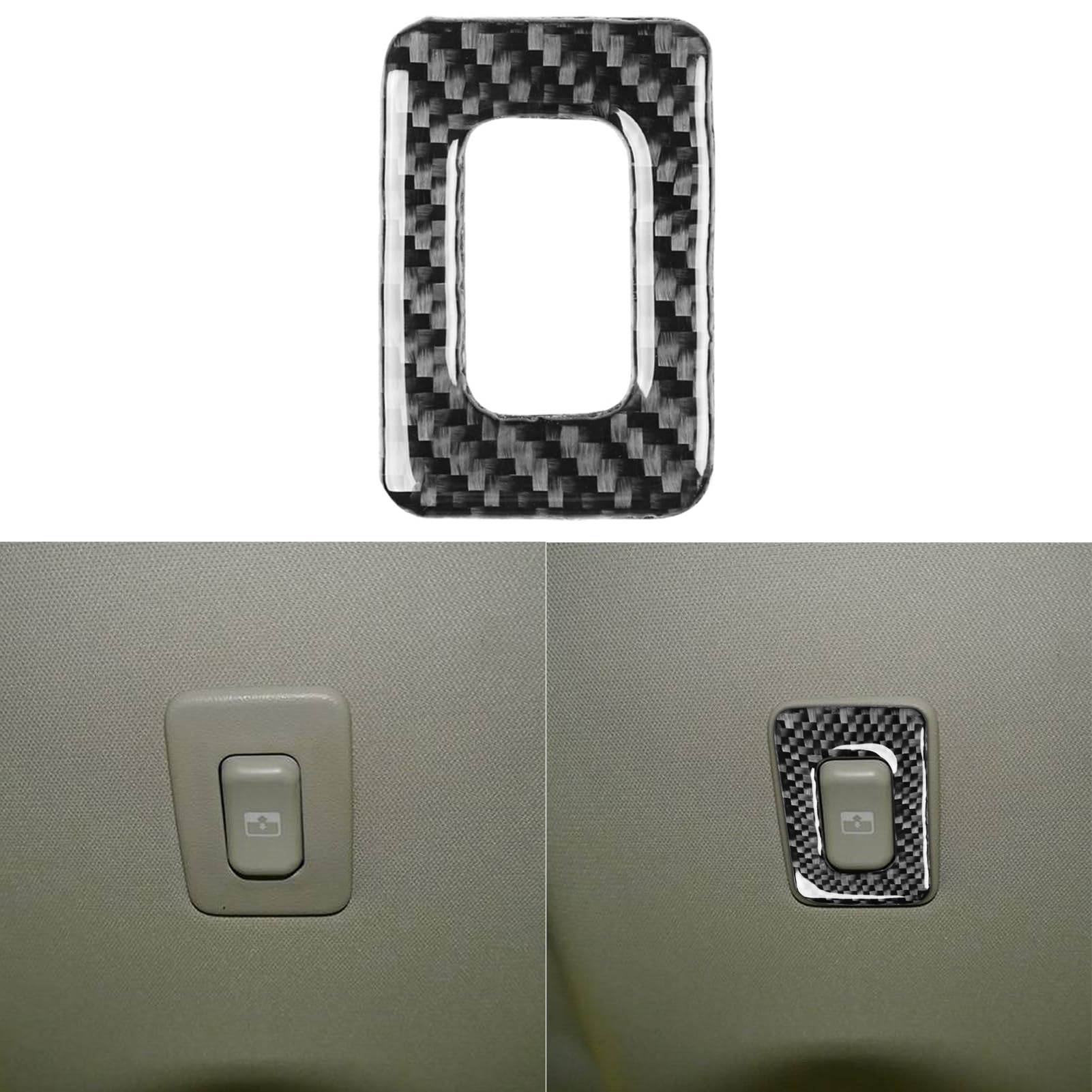 リアルカーボンファイバーアクセサリー Hummer H3 2006-2010 2007 2008 2009 / H3T 2009 2010 カーセンターコンソールカップホルダーオーガナイザーカバーインテリアトリム厚手オーバーレイステッカーデカール2個