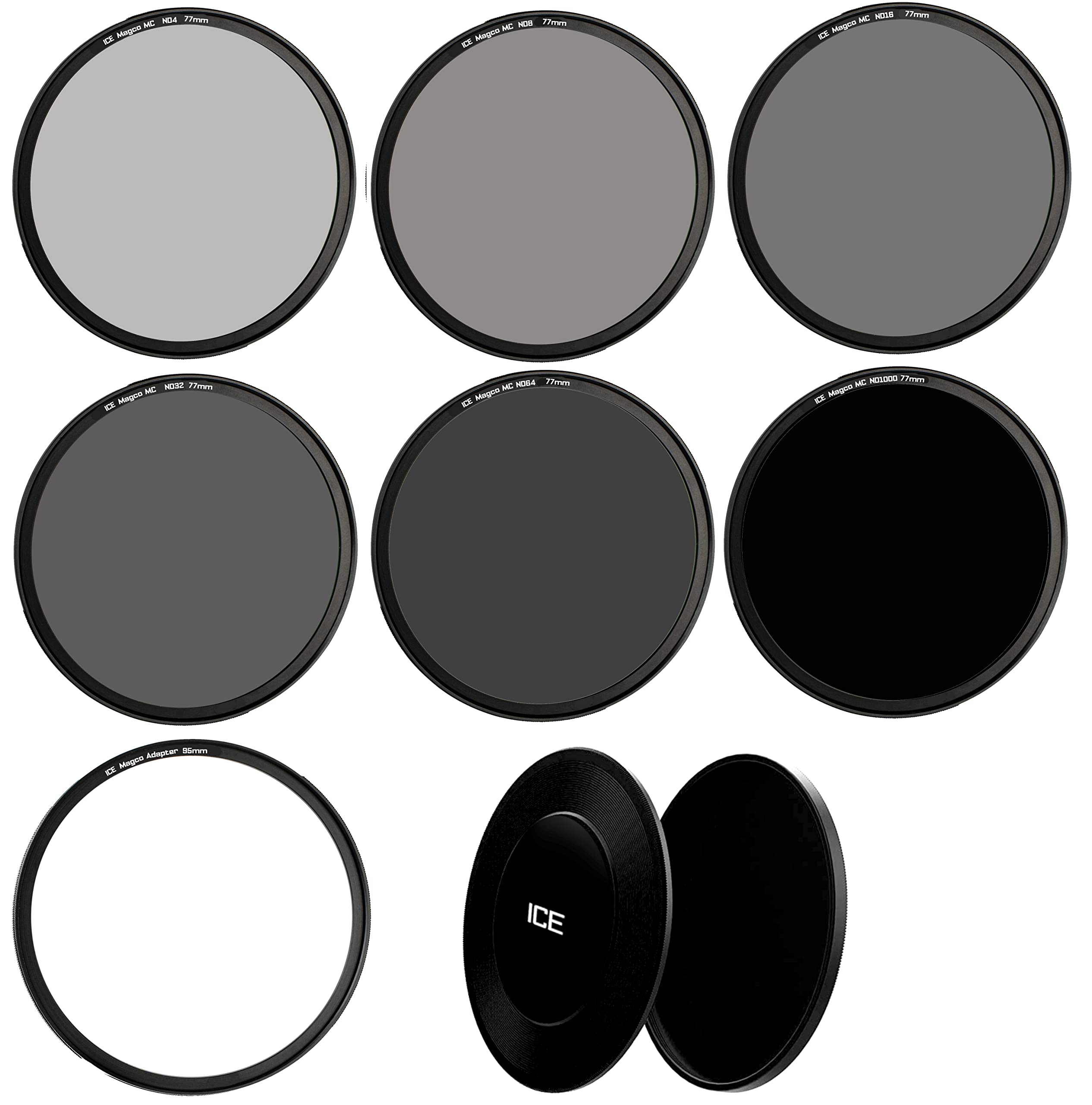 77粍 ND スタック旗がしら仕掛ける か細い6ろ波器 ND4 ND8 ND16 ND32 ND64 ND1000 磁気MC光学瑠璃付き添い人 アダプタ77