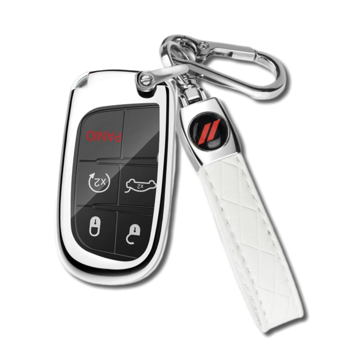 キーチェーン付きダッジキーフォブカバー ソフトTPU保護キーケース Dodge RAM Durango Challenger Key用|明金万代