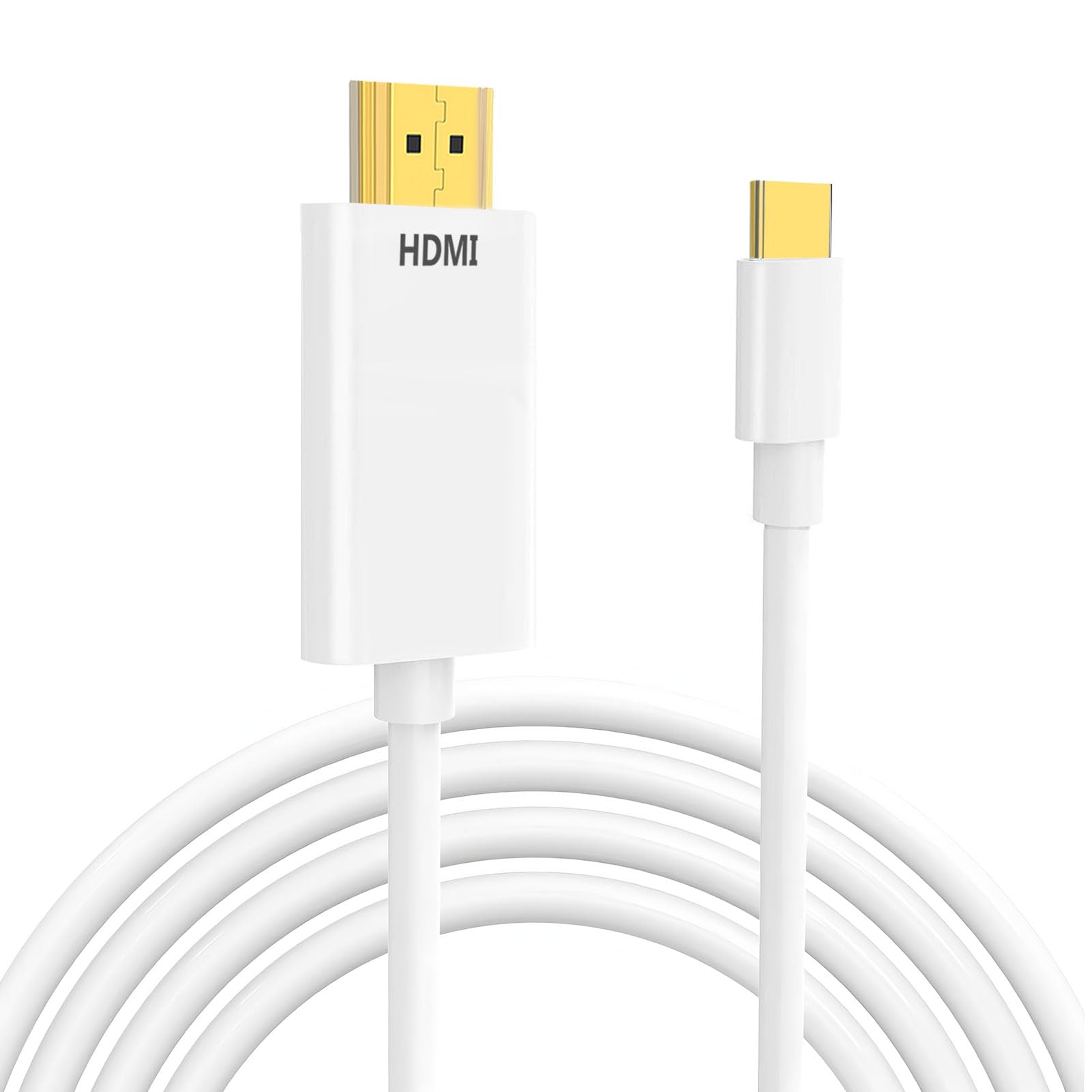 USB C - HDMIケーブル 4K 60Hz 高速 Type C - HDMIアダプター TVモニタープロジェクター用 USBC デジタル AV HDMI Thunderbolt 3/4/5 iPhone 16 15、GalaxyなどのUSB-Cデバイスに対応 6フィート｜明金万代