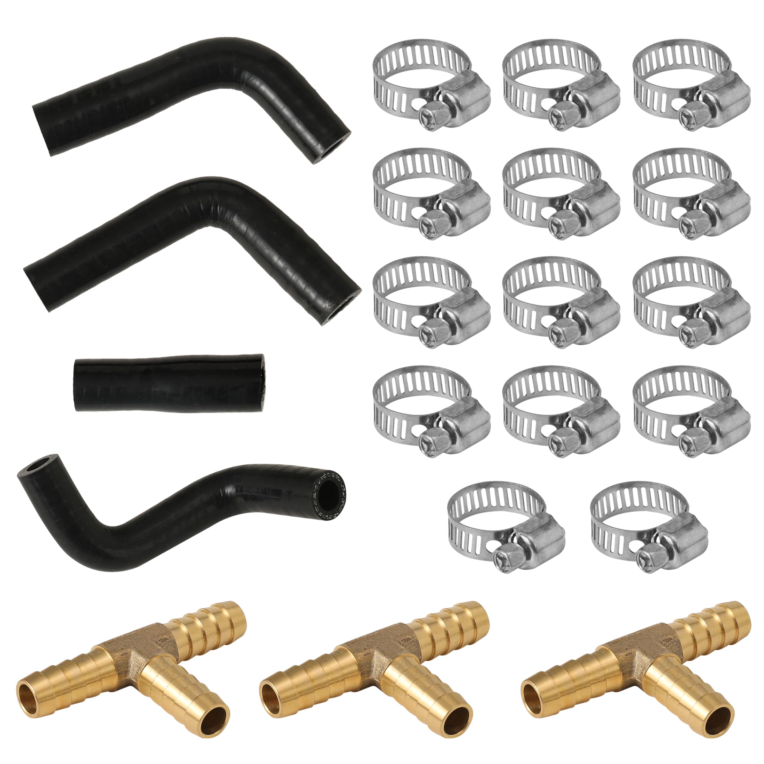 FITIPICI クーラントライン修理ホースキット BMW N63 エンジン X5 X6 50iX 550i 650i 750i 交換用 06-009-50005 真鍮 T フィッティング セット フィット｜明金万代