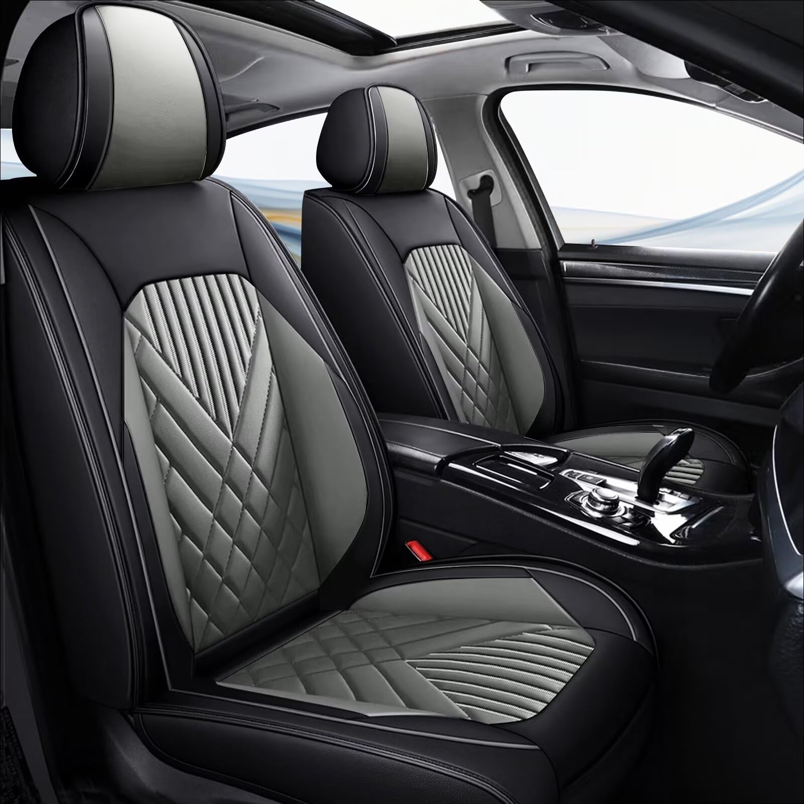 カーシートカバー アキュラ TL 2004-2014用 シートカバー フルセット 5シート 防水 フェイクレザー カーシートクッション プロテクター エアバッグ対応 (ベージュ)｜明金万代