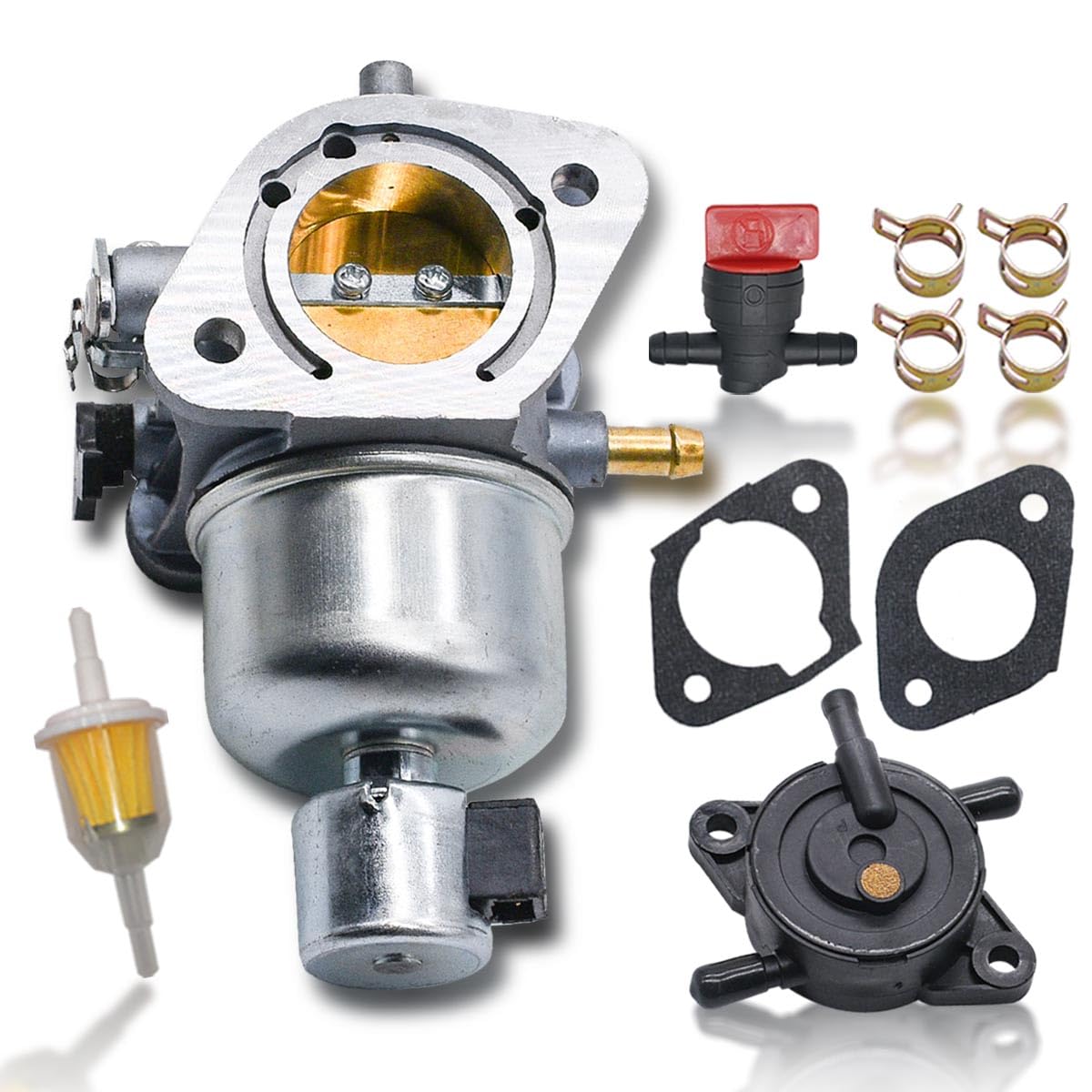 15004-0985 キャブレターキット カワサキ 15004-0829 15004-7063に適合 カワサキ FR651V FS651V FR691V FR730V FS691V FS730V 23 HP Gravely ZT 42 XL エンジン、燃料交換。 ポンプ｜明金万代 10,724円