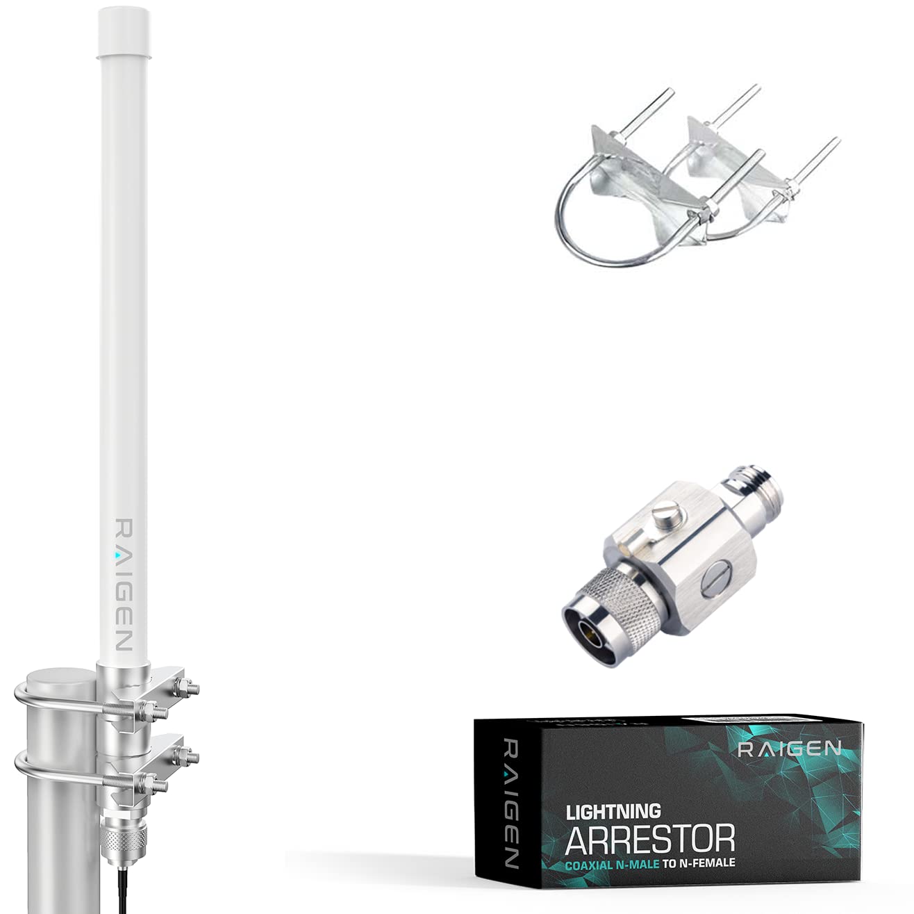 ヘリウムマイナー 5.8dbi アンテナ LoRa 915 MHz アウトドア ライトニング アレスター 全方向性 HNT ホットスポット Nebra、RAK、Bobcat、Syncrob、Sensecap用 [ケーブル別売] (5.8 dbi)｜明金万代