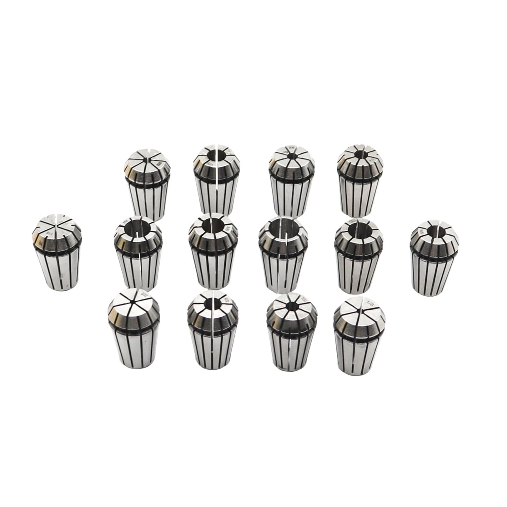 スプリングコレットセット 1/16インチ 3/32インチ 1/8インチ 5/32インチ 3/16インチ 7/32インチ 1/4インチ 9/32インチ 5/16インチ 11/81 cm、3/20cm 0.1インチ 13/32インチ 7/16インチ 1/2インチ CNC彫刻機 フライス盤ツール ワークホールディング 彫刻コレット