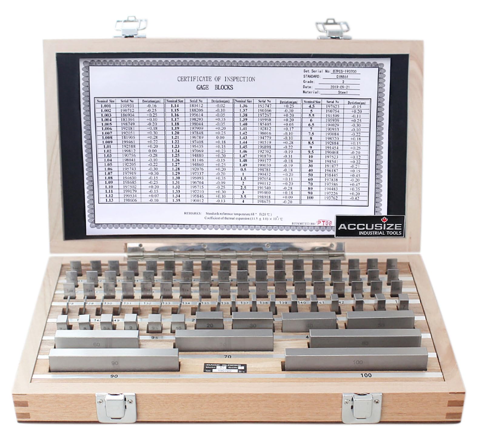 Tools 87天下太平 メートルゲージブロックセット、点数2、DIN861 ＦＲＧ標準尺度、MFGの証拠だてる書付き添い人、0087-2160