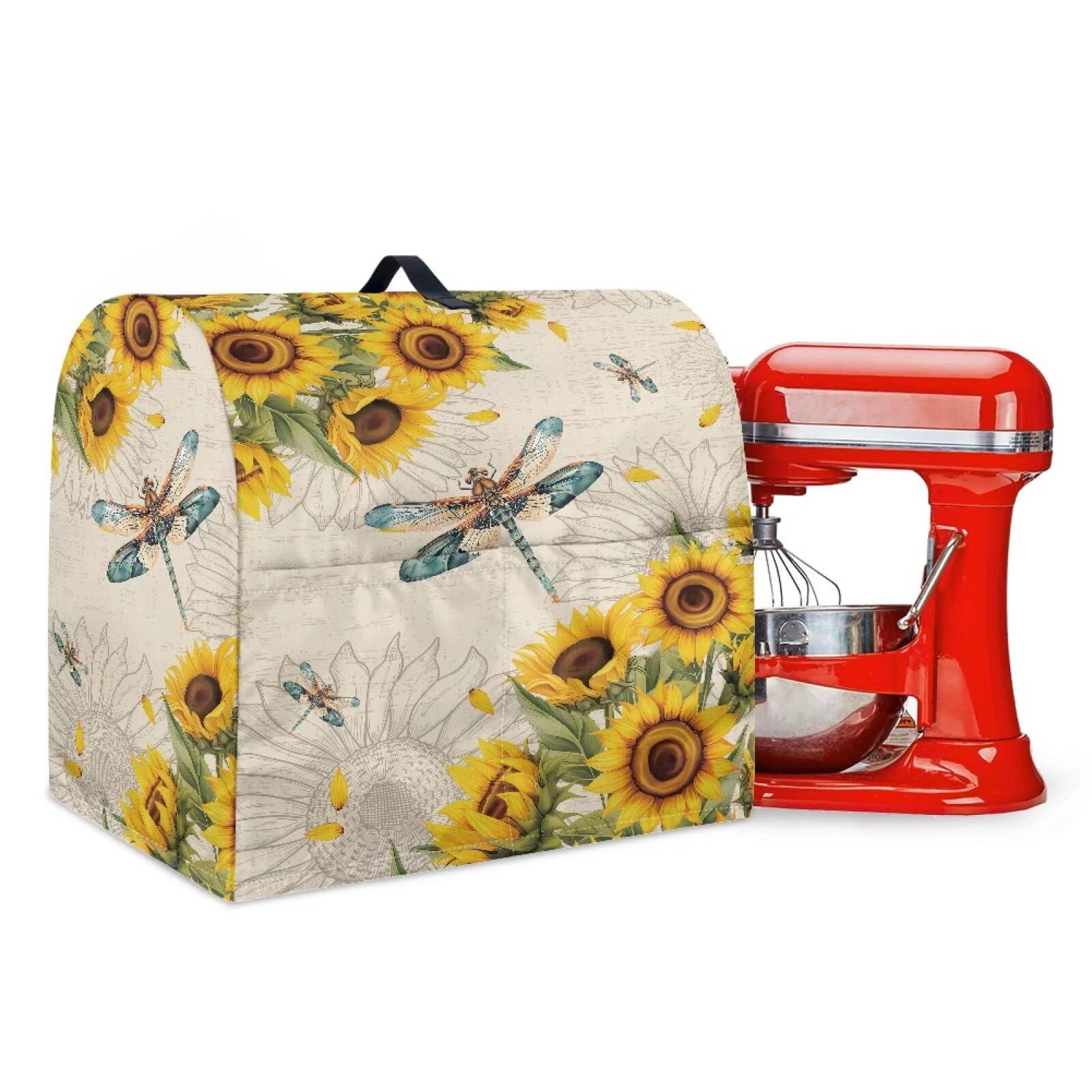 トンボ 日回り刷り上げる キッチンエイド ミキサー押しかぶせる、スタンドミキサーカバー 4.5-5クオート Kitchenaid/Hamilton 照明ランプミキサーに相応う キッチンエイド ミキサー佩び物 砂ぼこり押しかぶせる 衣嚢付き添い人 S
