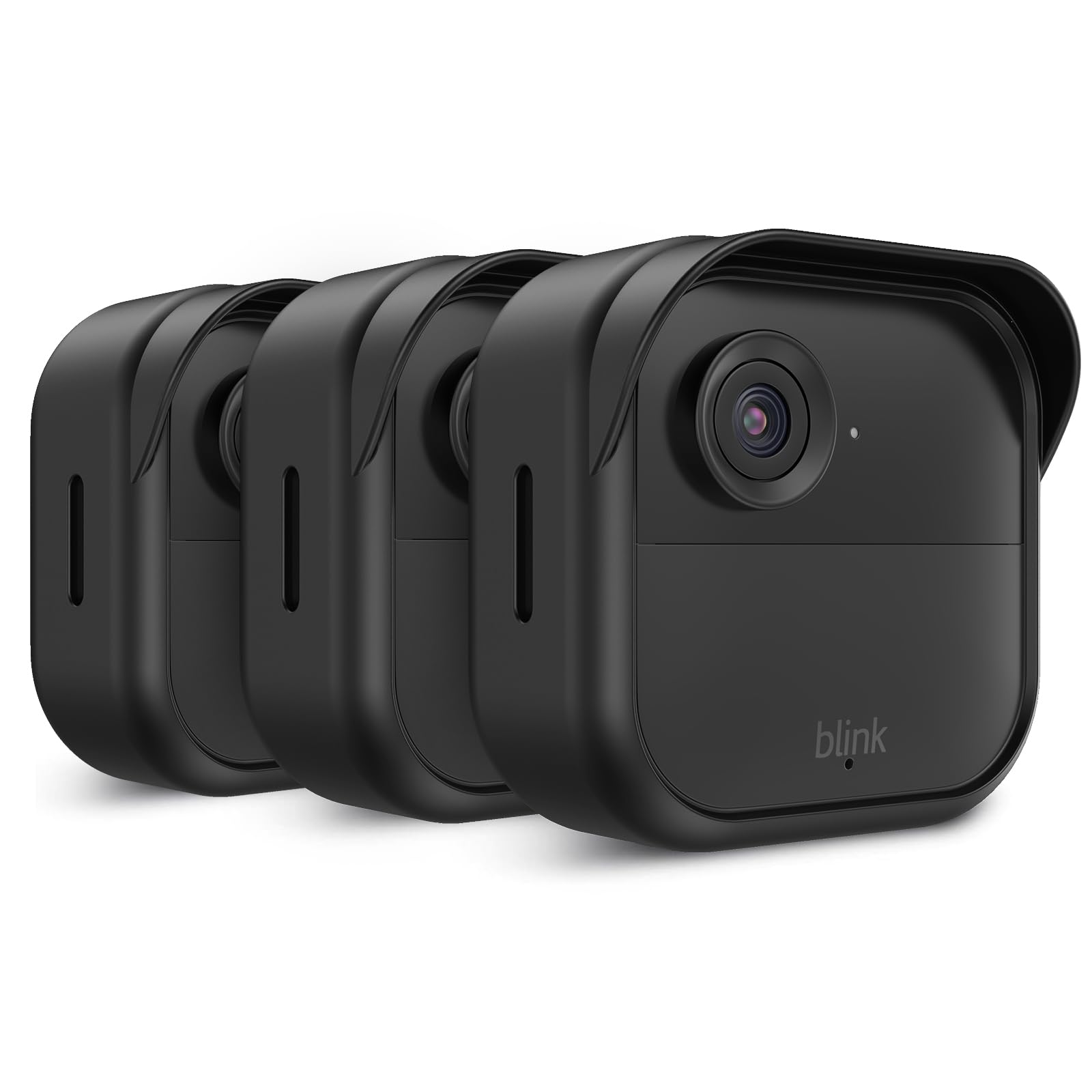 シリコーンケースカバー Blink Outdoor 4 (第4時人) 3枚容器に並べる 耐候性人はだ覆いかぶせる かぶり笠の唾液付き添い人 Blink Outdoor 4 ホームセキュリティカメラ用 黒いこと