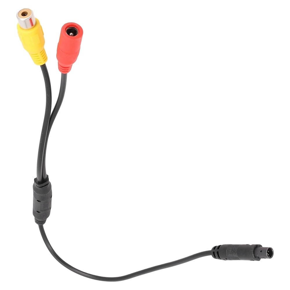 電子 4ピン オス バックアップ リバース カメラ 車 ユニバーサル to CVBS RCA メス コネクタ 信号 電源アダプター ワイヤー ハーネス オーディオケーブル｜明金万代