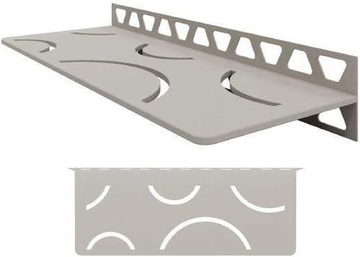 ウォールシェルフ W - 曲線状の形図案化 - グレージュ - (SWS1D6TSBG) Kerdi-Line シャワー付属物 収納家具-インテリア・寝具・収納