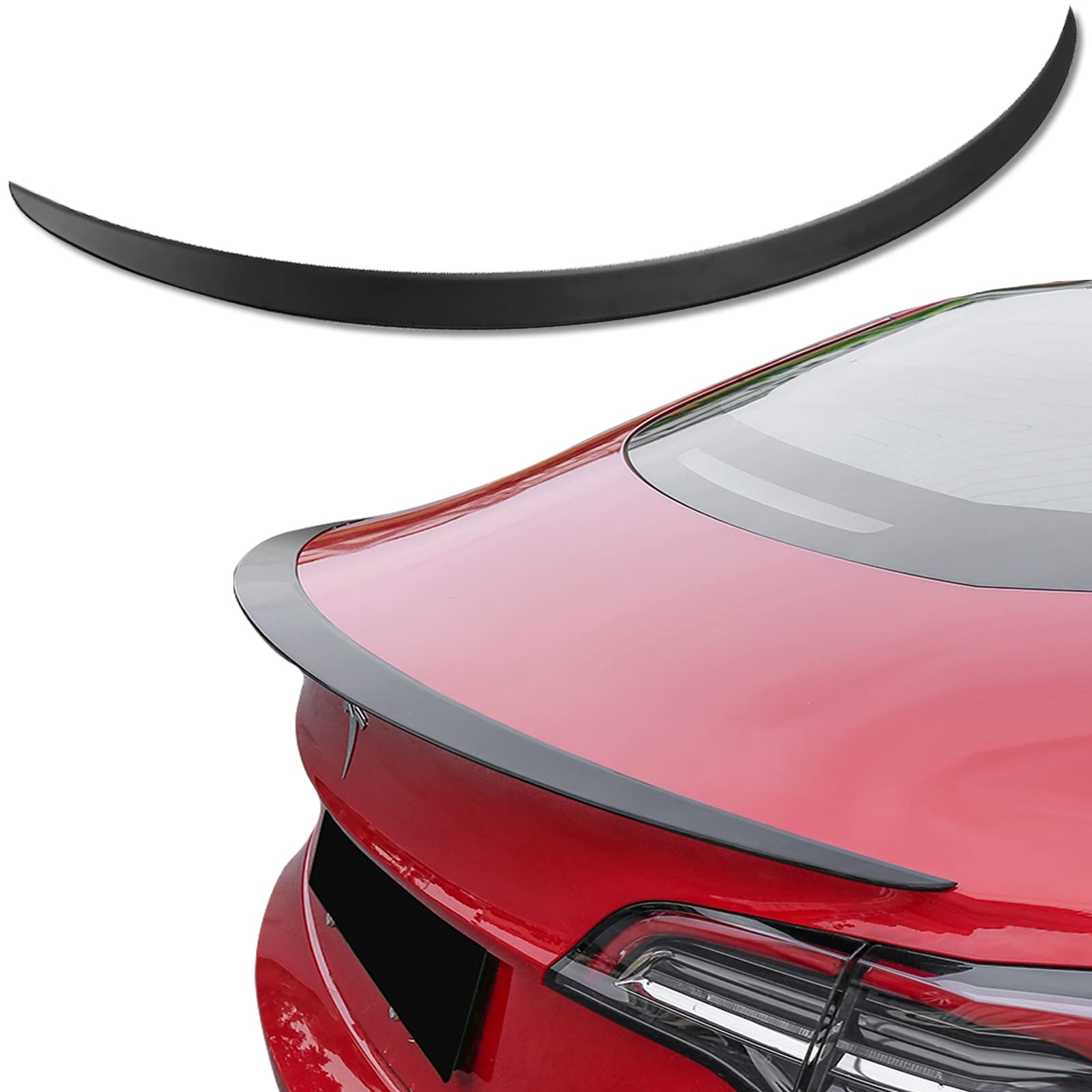 2020-2022 TeslaモデルYスポイラーウィングトランクウィングリアウィングスポイラー、TeslaモデルYアクセサリー2020 2021 2022(OD012-BKMT)用。