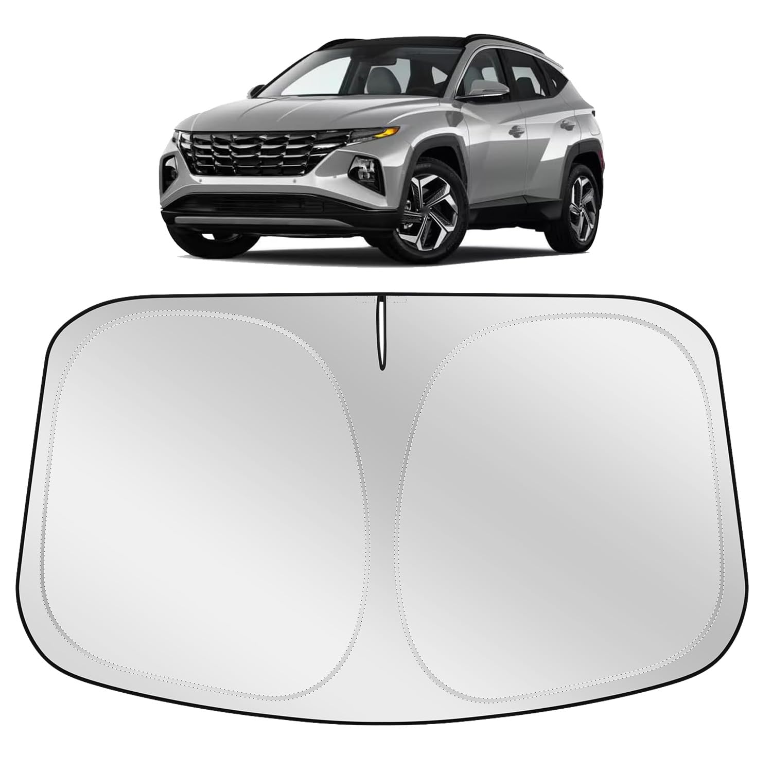 フロントガラスサンシェード サンシェード ヒュンダイ ツーソン 2025 2024 2023 2022 SE SEL N Line Limitedハイブリッド See Convenience Hybrid Limited ハイブリッドアクセサリー 折りたたみ式車のフロントウィンドウ サンシールドカバー