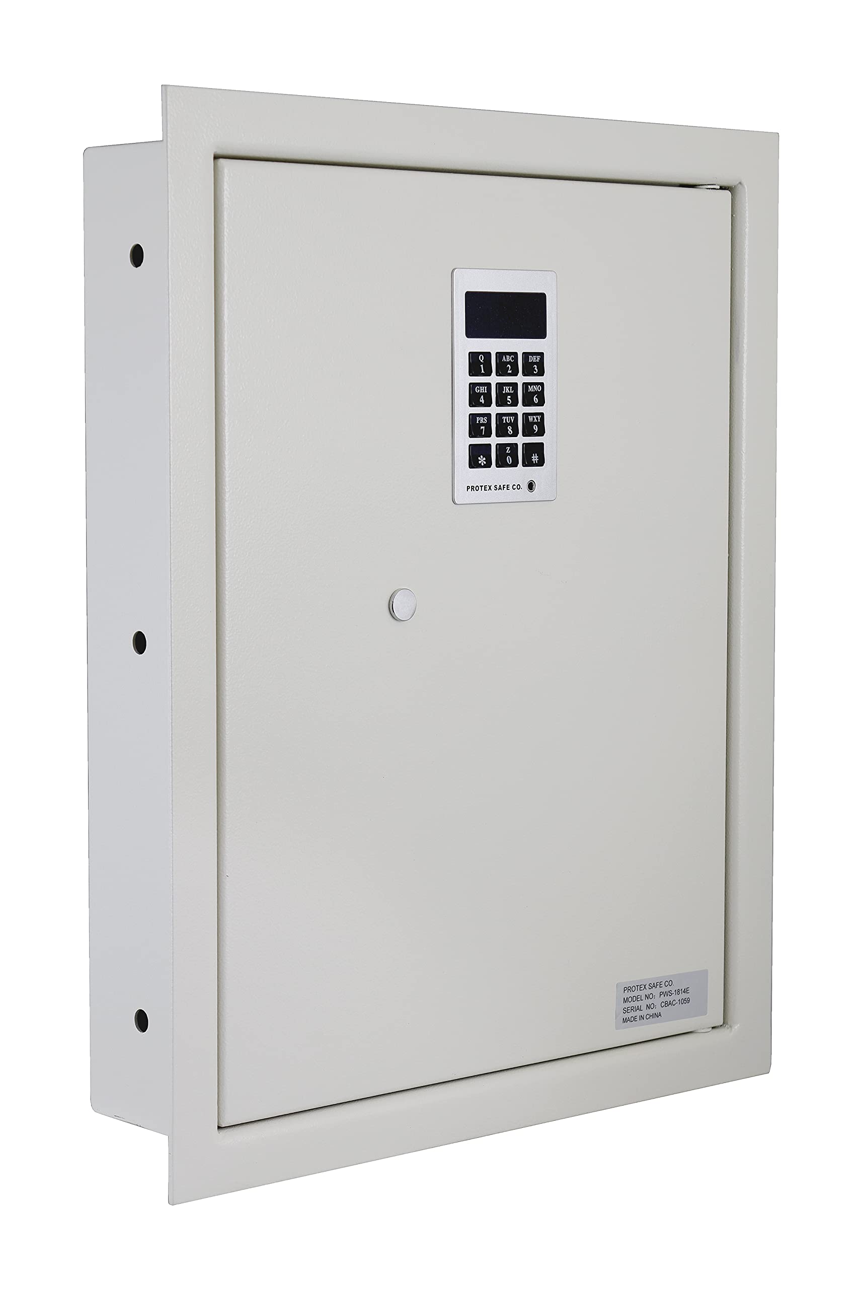 電子キーパッド壁金庫 (PWS-1814E) 盗難防止壁金庫 デジタル電子ロックシステム ベルベット内装 自動ドア開口部 取り外し可能な棚2枚|明金万代